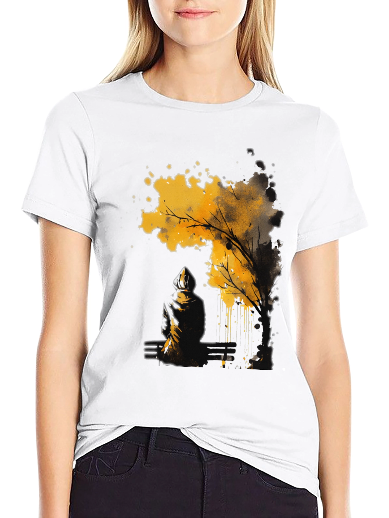 Abstract Tree Graphic Tee - Modern Art Shirt