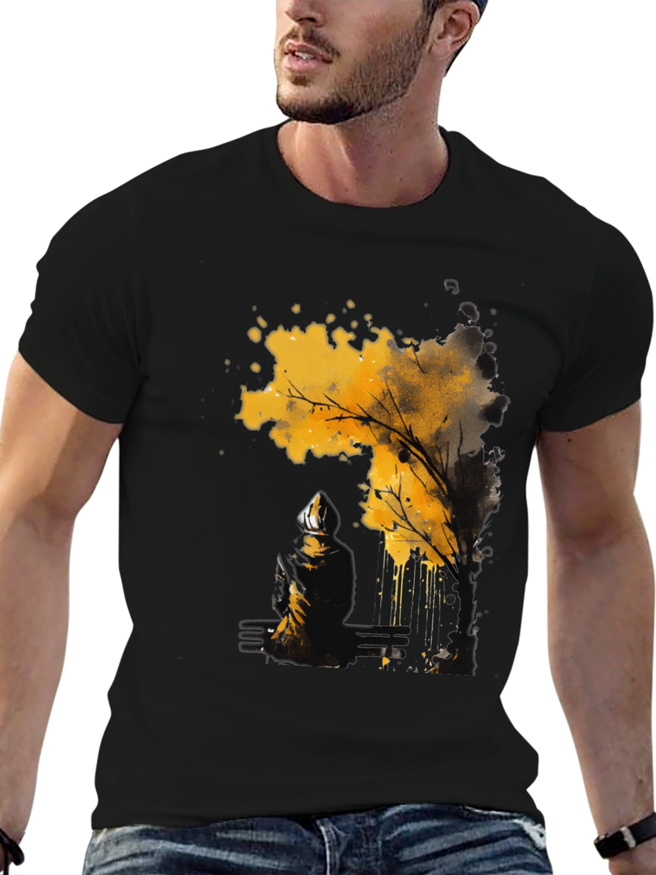 Abstract Tree Graphic Tee - Modern Art Shirt