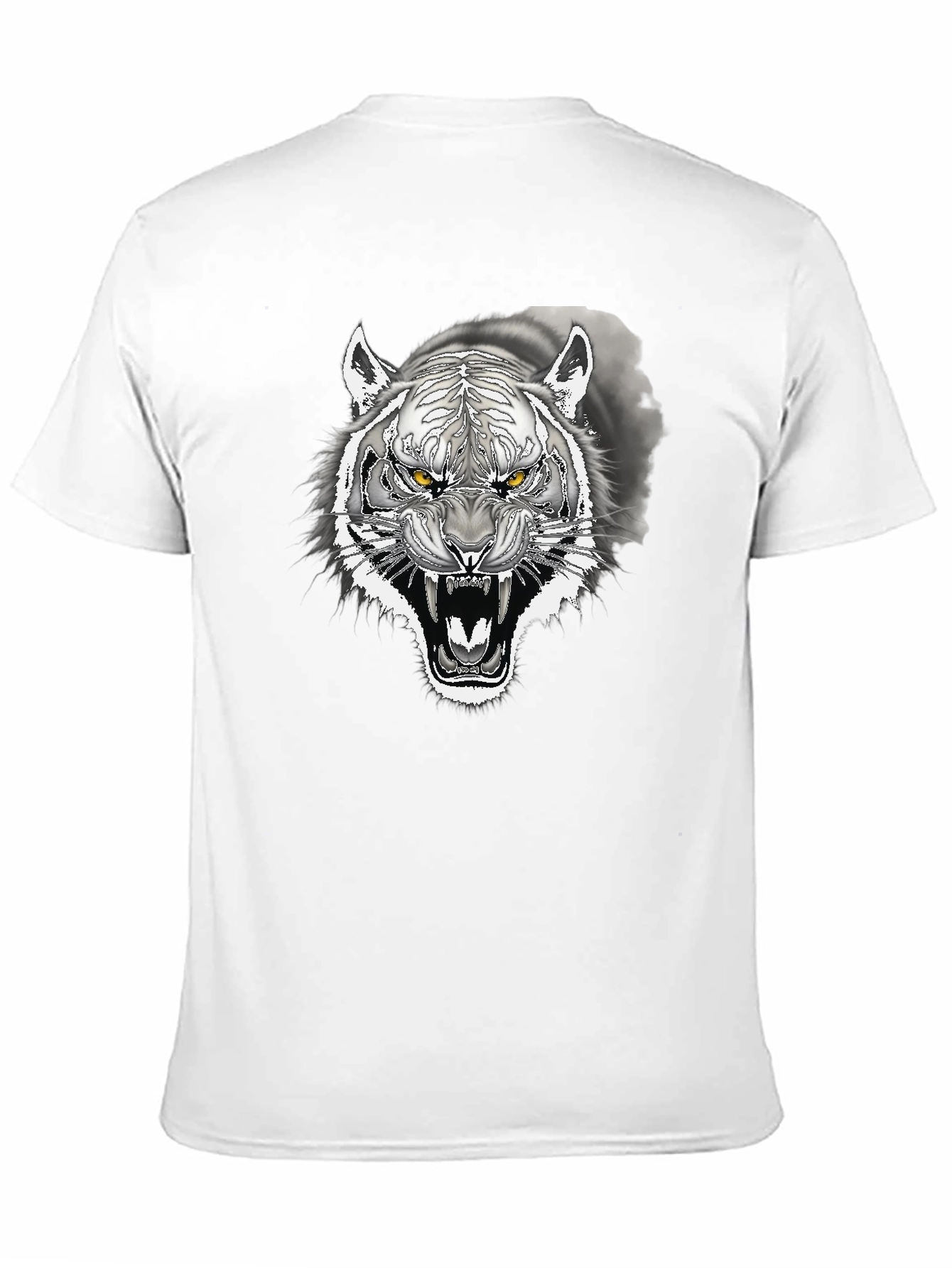 Tiger Graphic Print Crew Neck T-Shirt