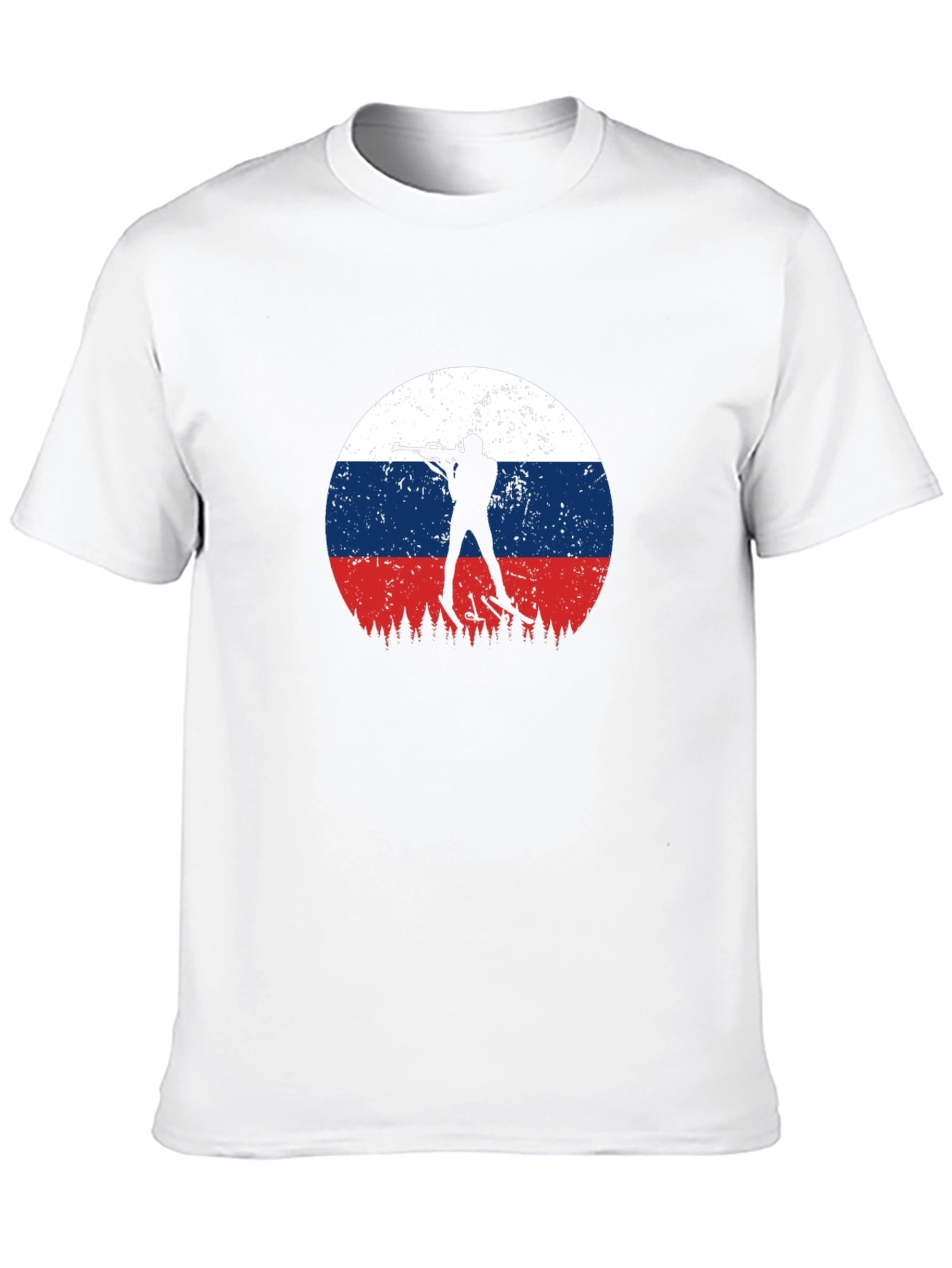 Biathlon Russia Flag Graphic T-Shirt