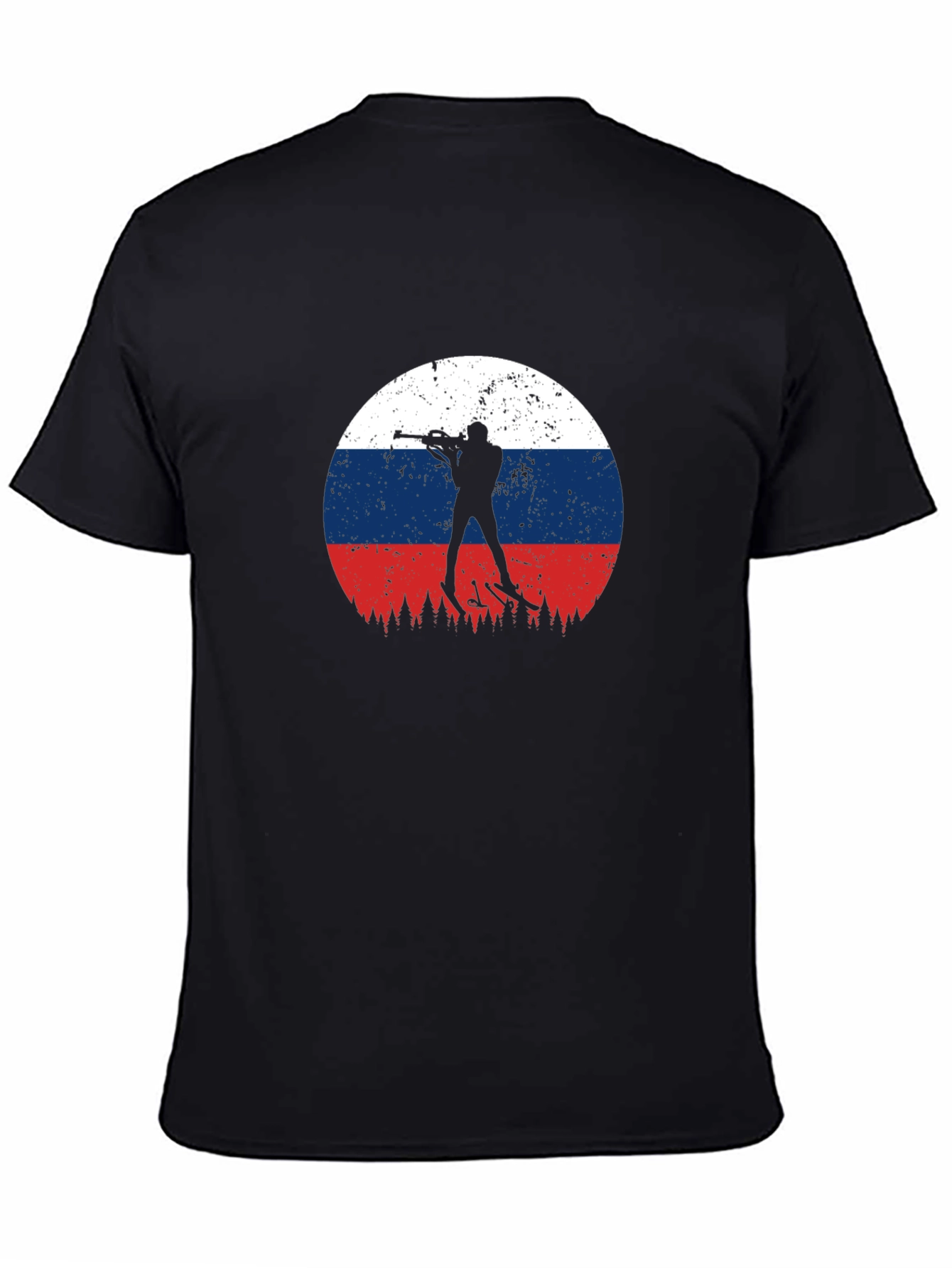 Biathlon Russia Flag Graphic T-Shirt