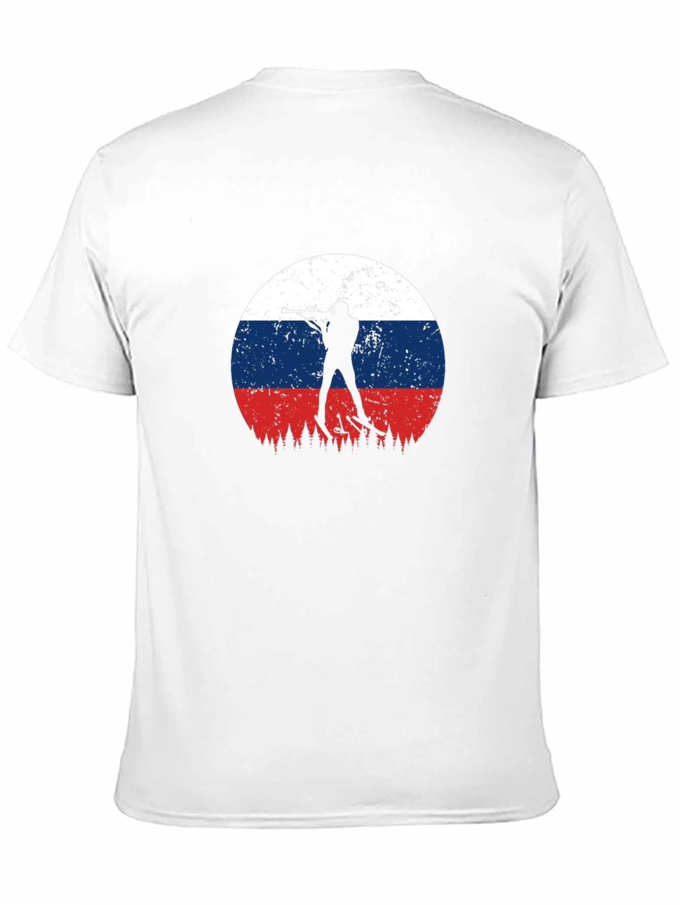 Biathlon Russia Flag Graphic T-Shirt