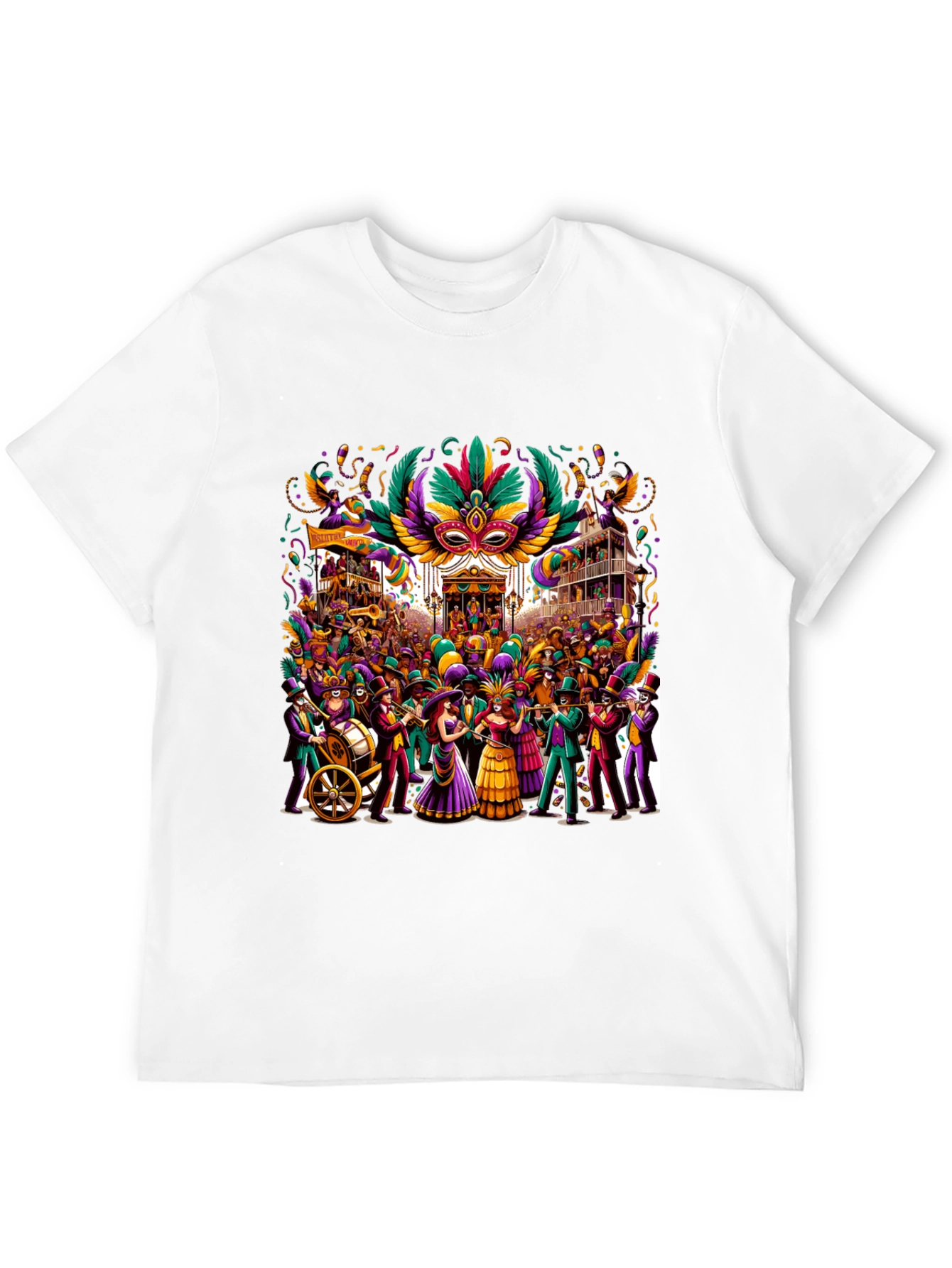 Mardi Gras T-Shirt: Festive Carnival Design