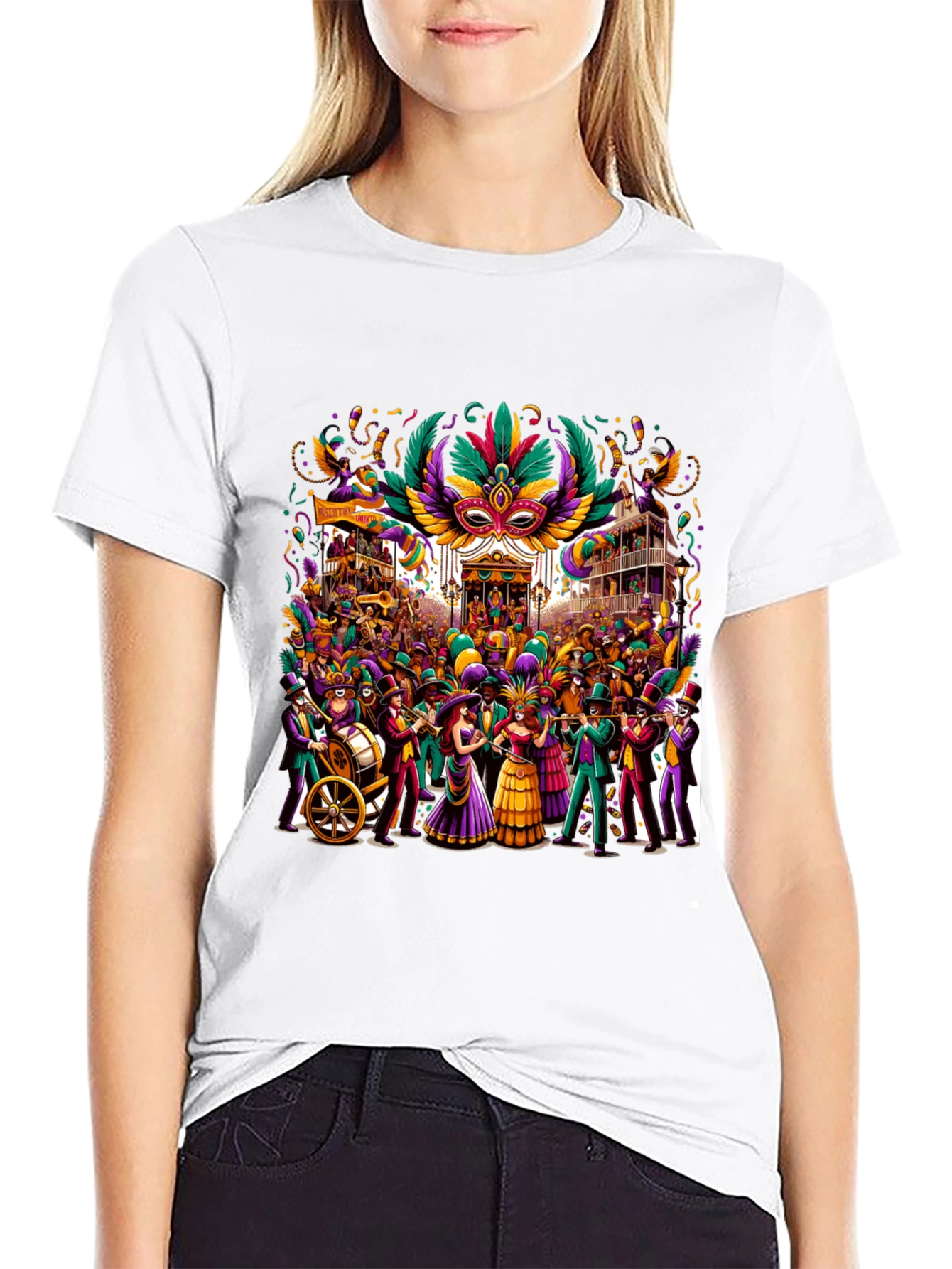 Mardi Gras T-Shirt: Festive Carnival Design