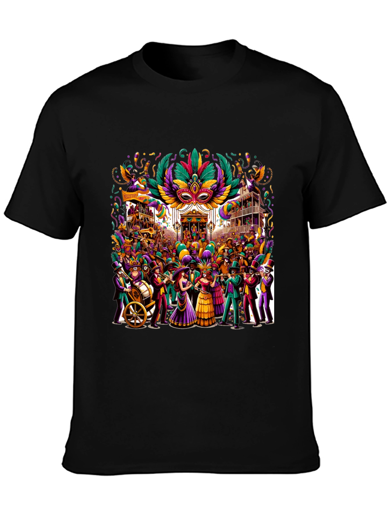 Mardi Gras T-Shirt: Festive Carnival Design