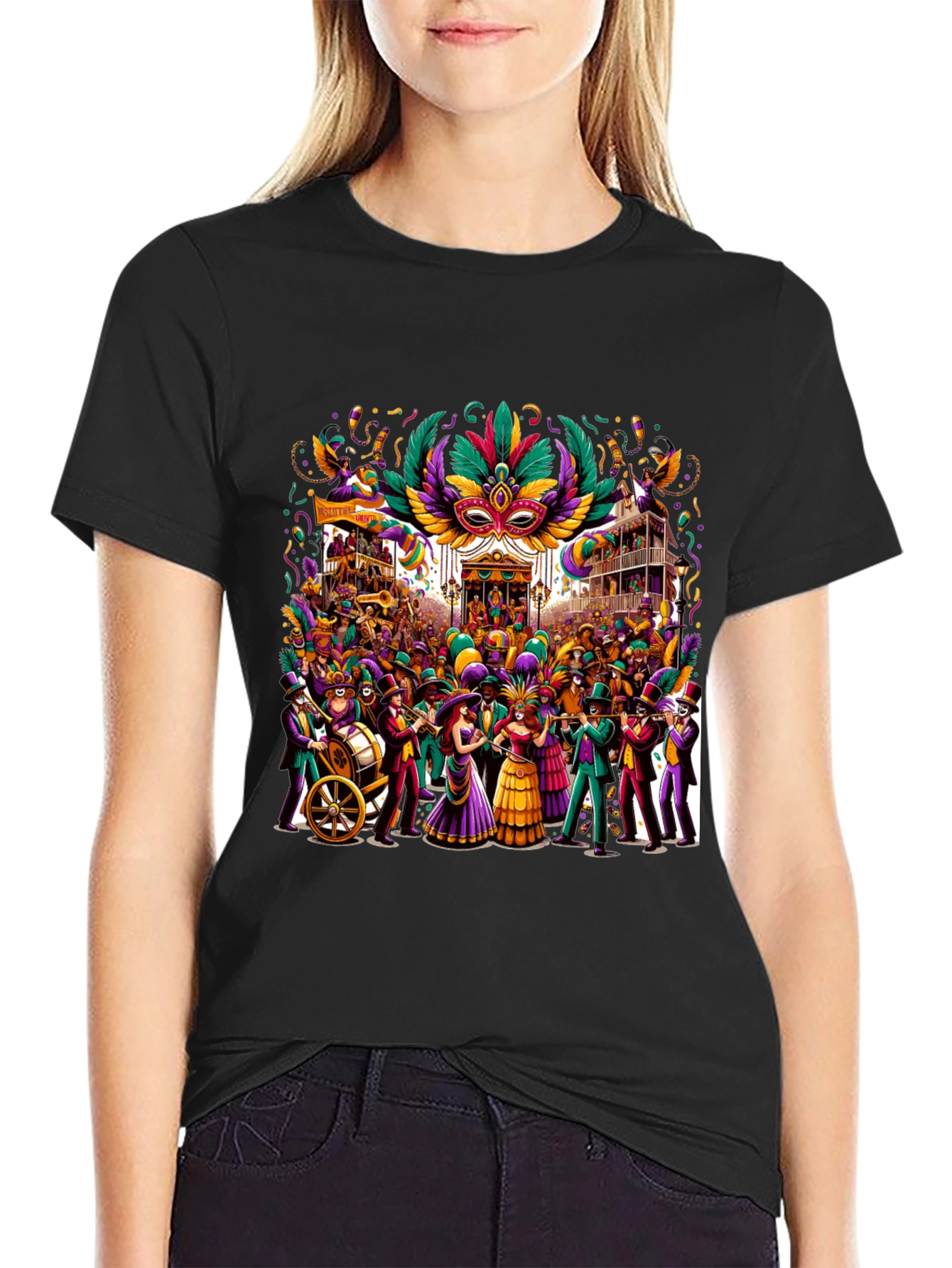 Mardi Gras T-Shirt: Festive Carnival Design