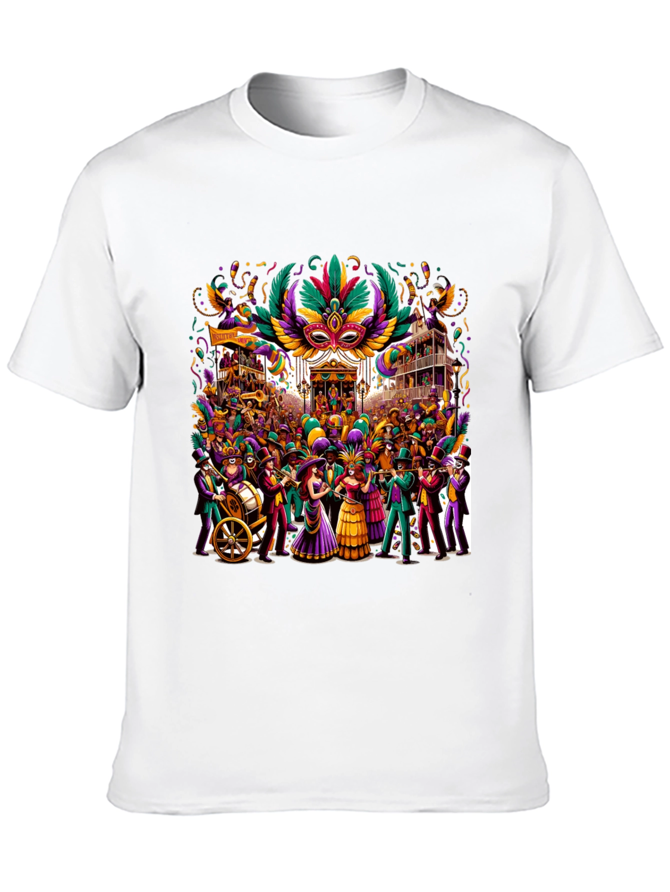 Mardi Gras T-Shirt: Festive Carnival Design