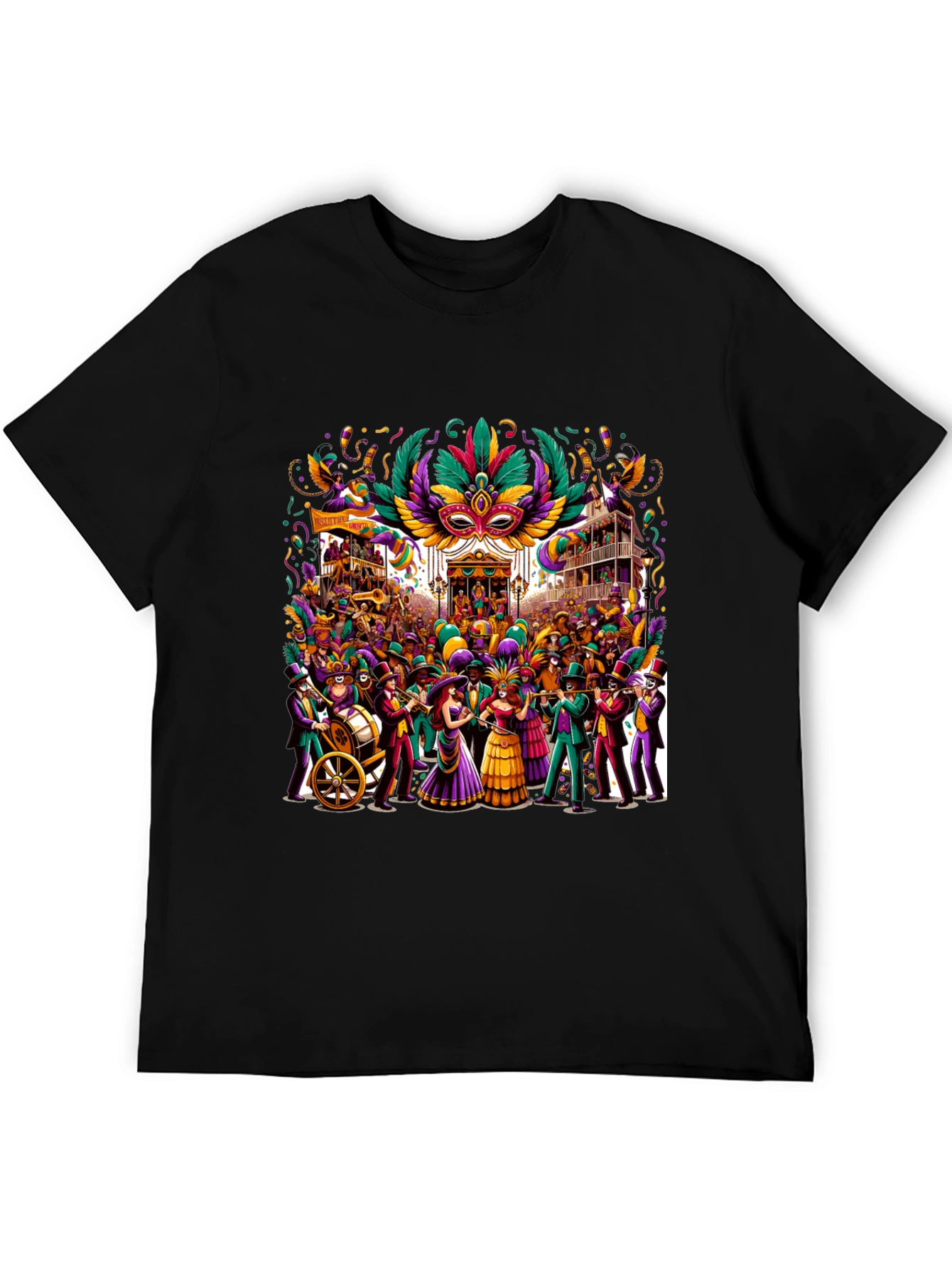 Mardi Gras T-Shirt: Festive Carnival Design