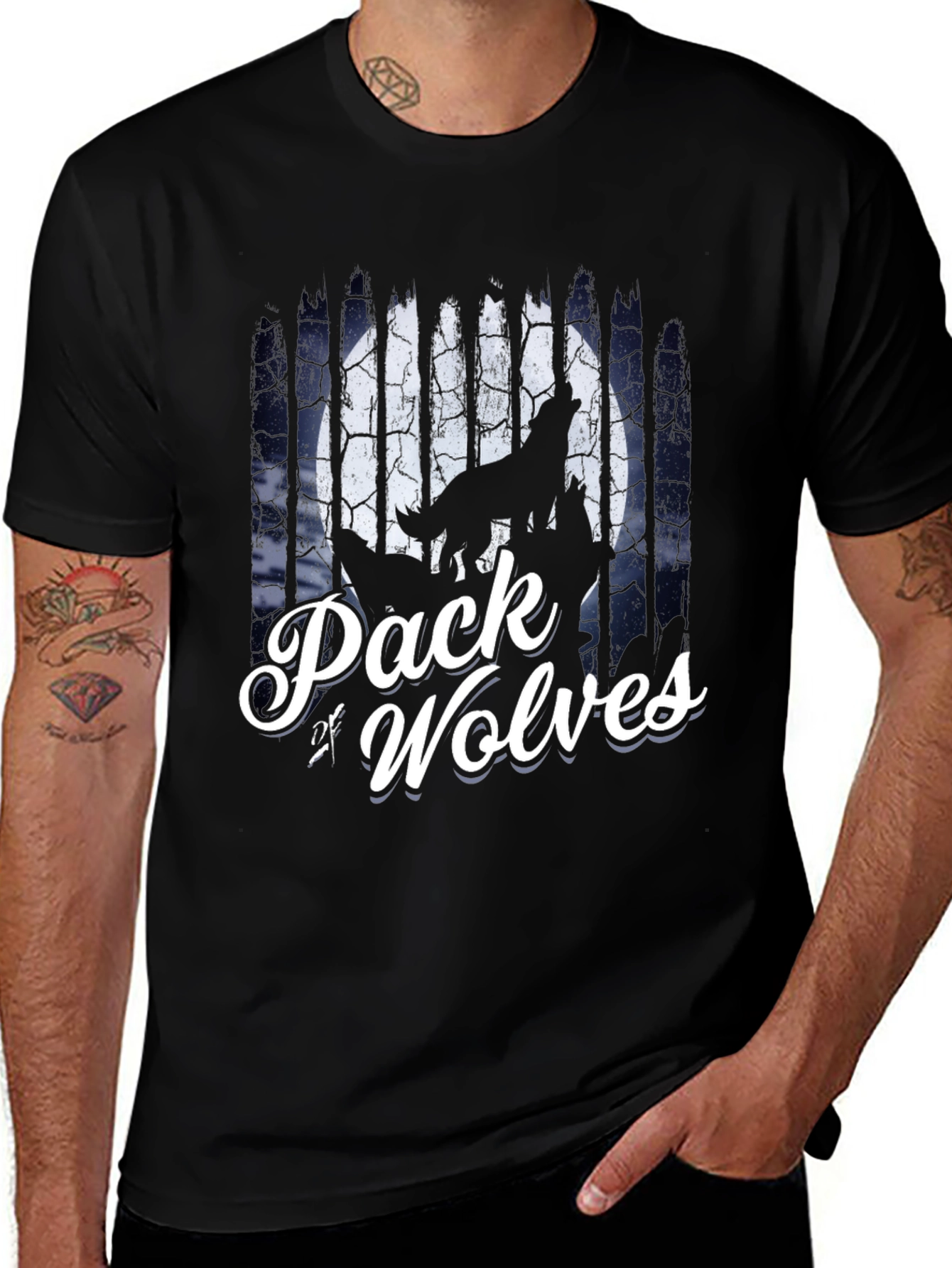 Pack of Wolves Graphic Tee - Night Howler Shirt