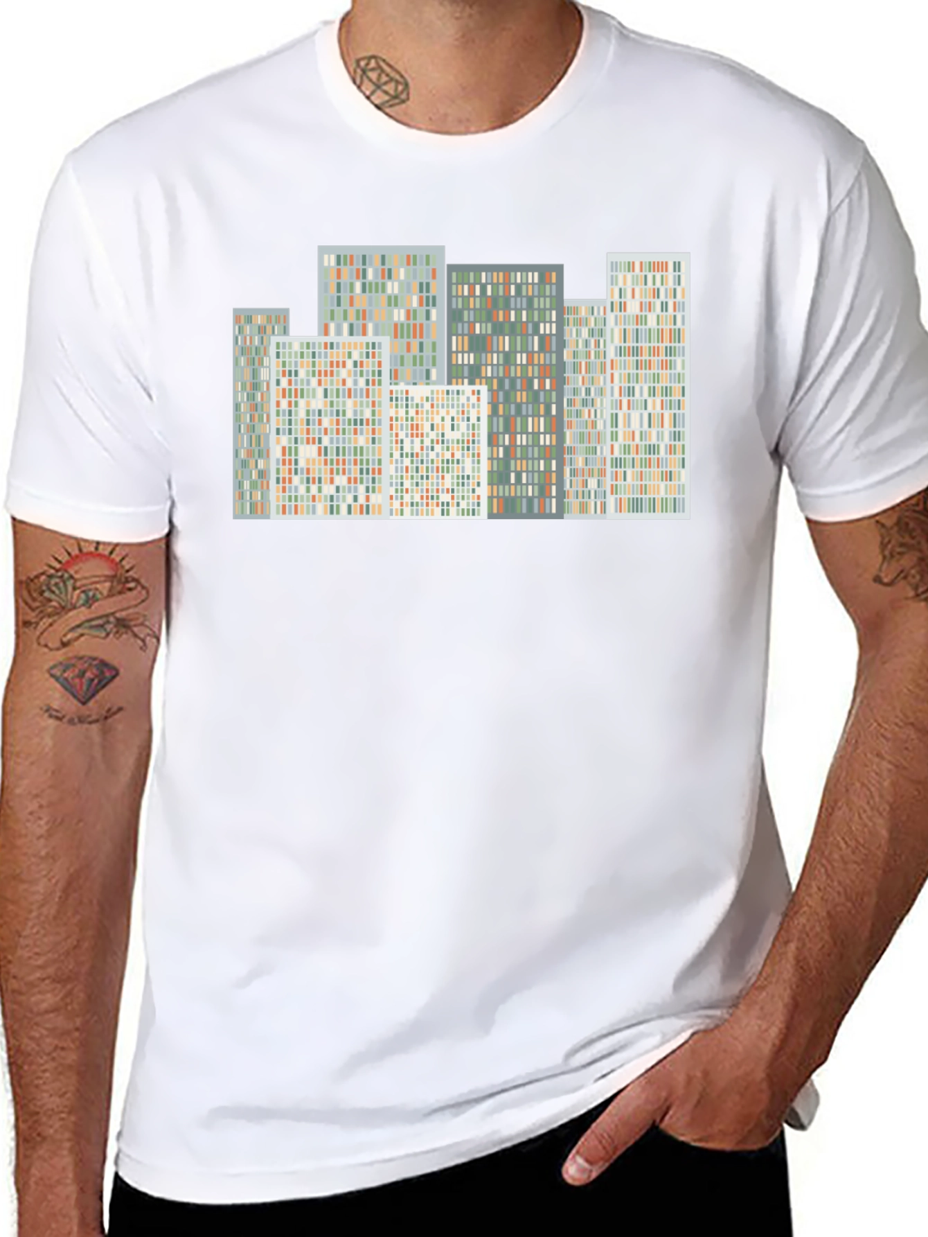 Abstract Cityscape Graphic Tee