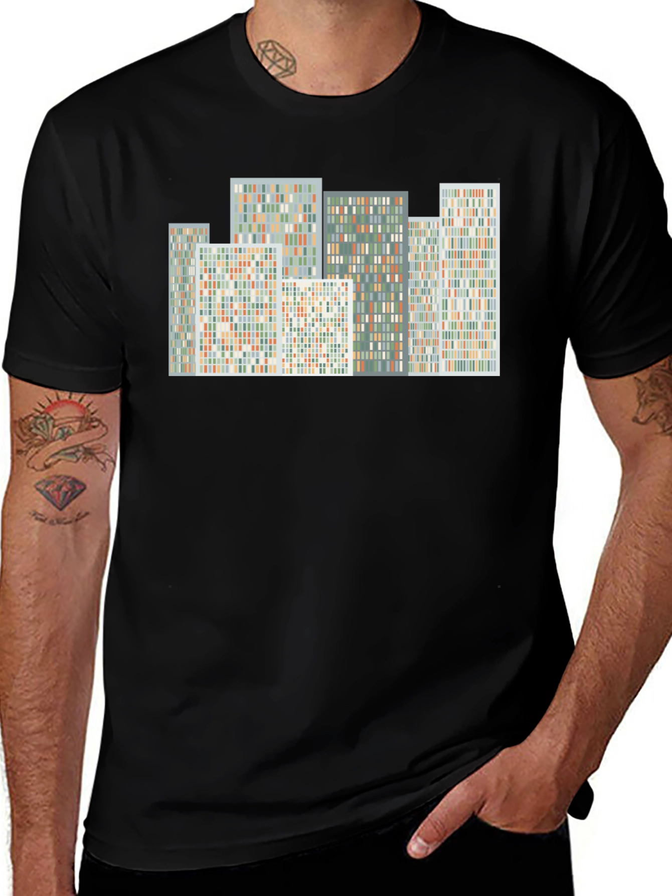 Abstract Cityscape Graphic Tee