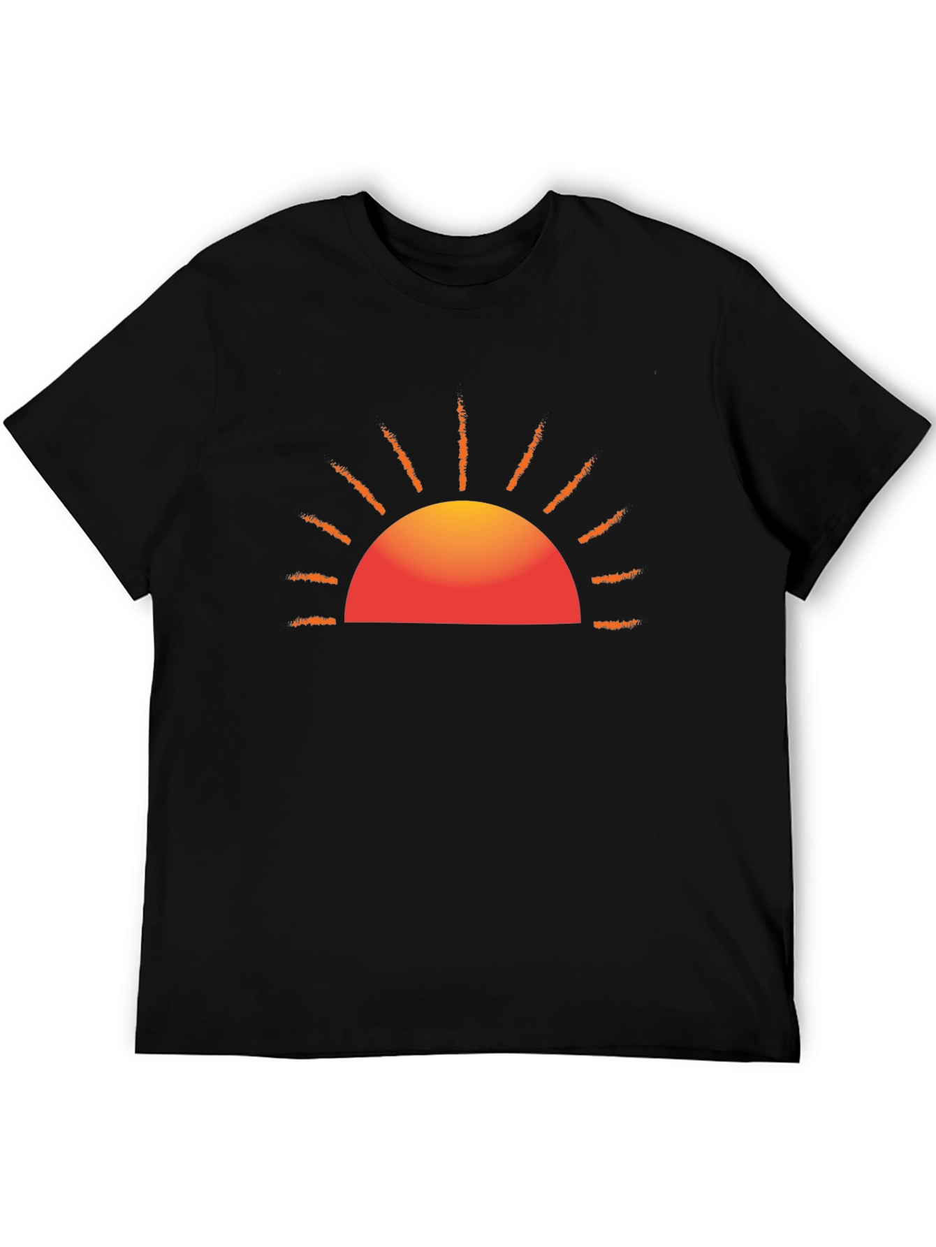 Sunset Graphic Black Tee - Stylish Everyday Wear