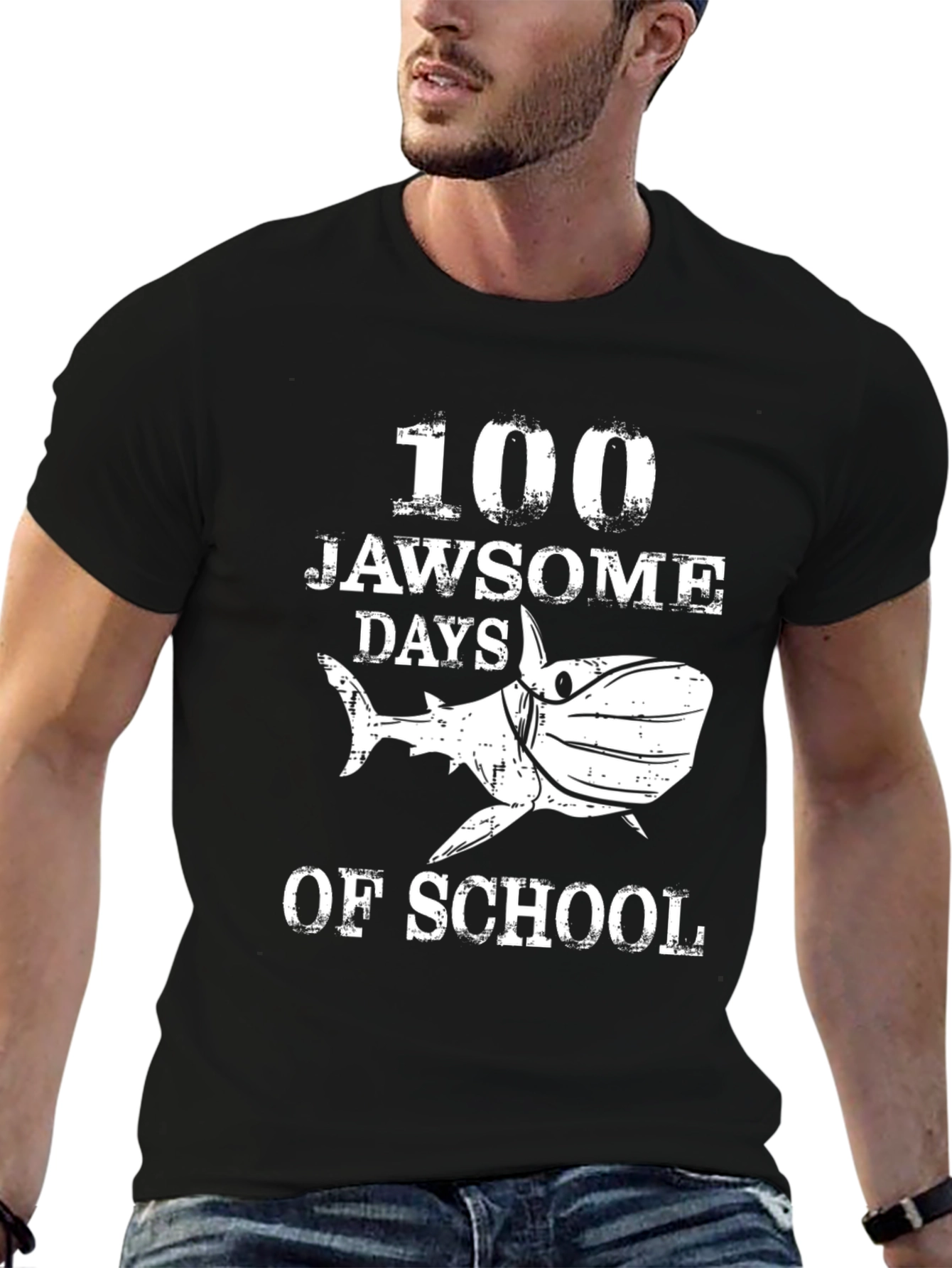 100 Days of School Jawsome Shark T-Shirt