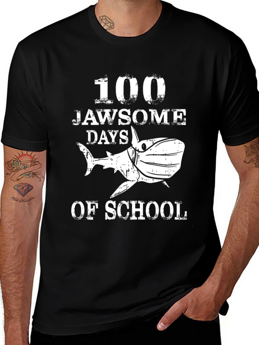 100 Days of School Jawsome Shark T-Shirt