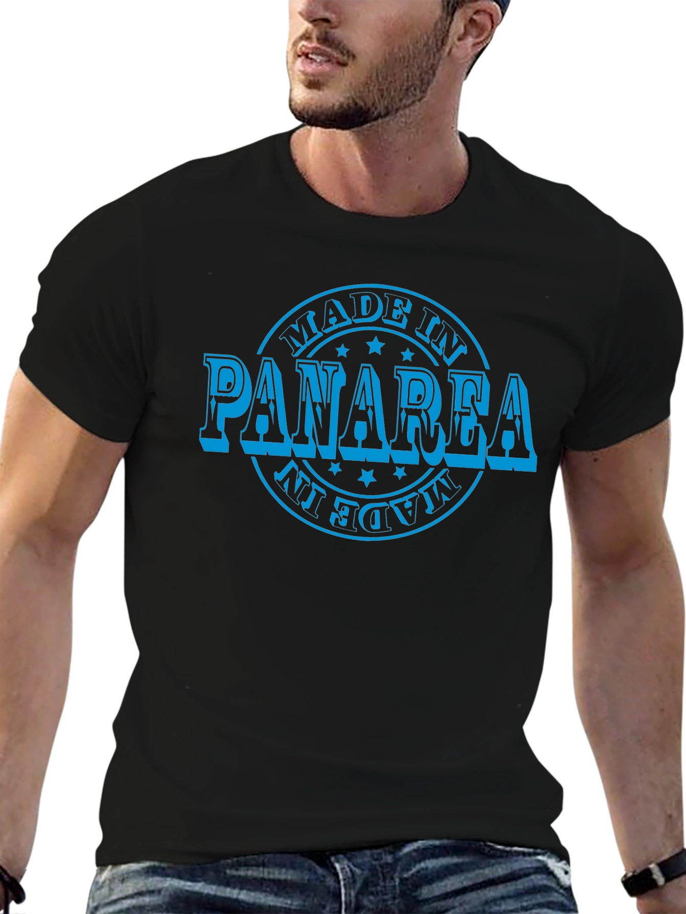 Made in Panarea T-Shirt - Black Cotton Tee