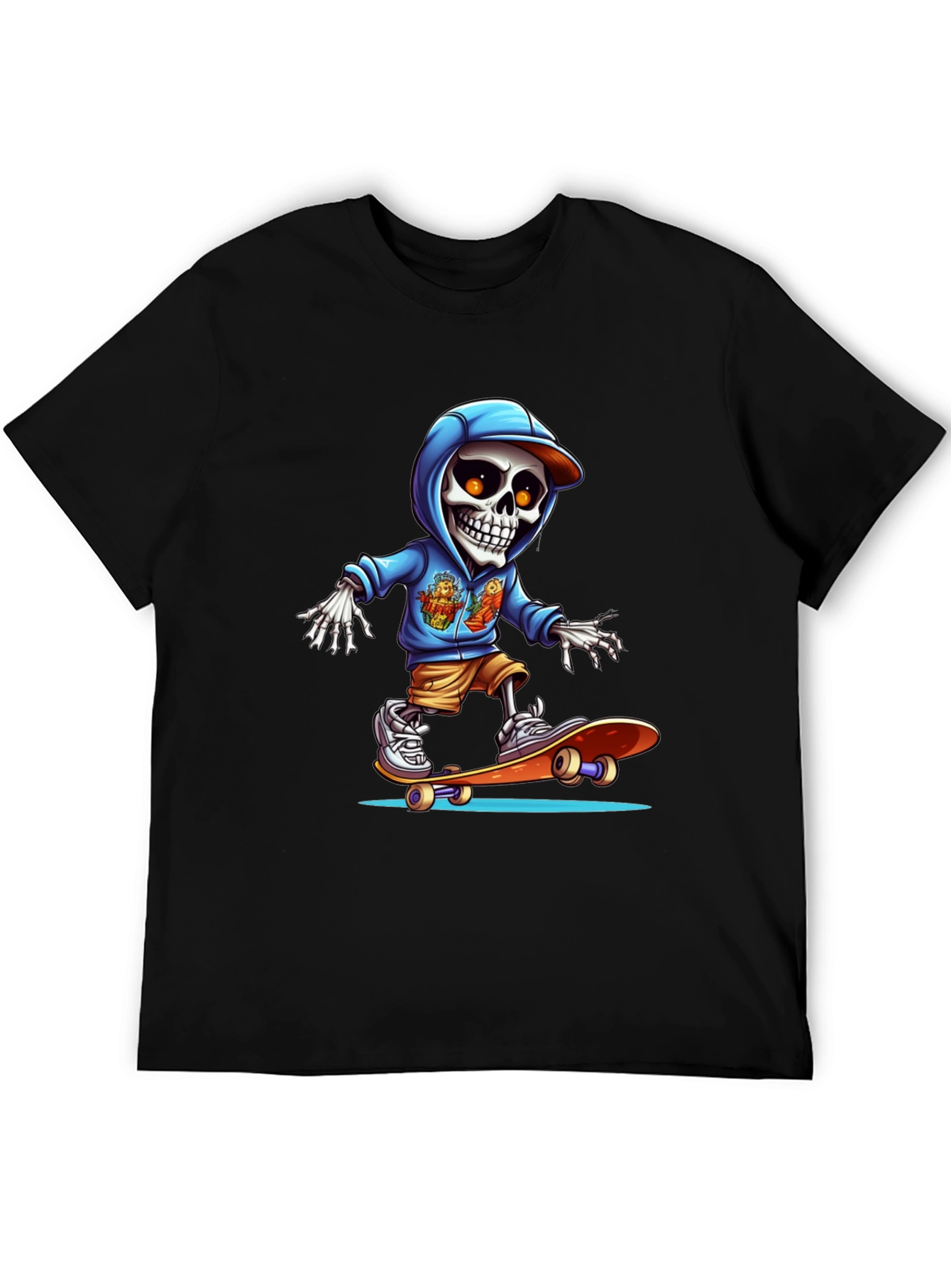 Skateboarding Skeleton Graphic Tee - Cool & Edgy Design