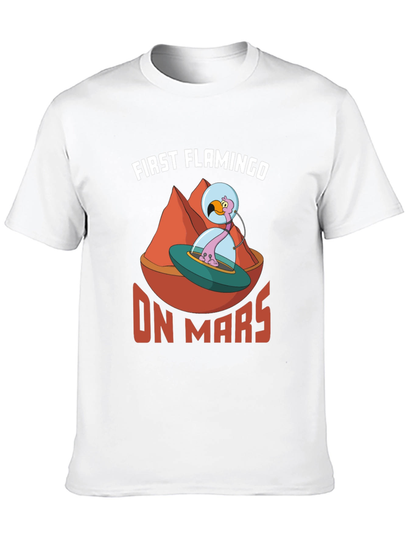 First Flamingo On Mars Graphic T-Shirt