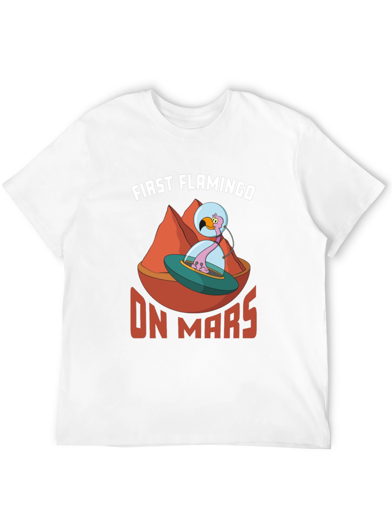 First Flamingo On Mars Graphic T-Shirt