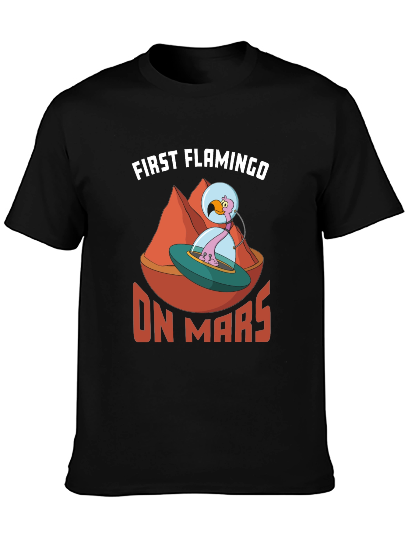 First Flamingo On Mars Graphic T-Shirt