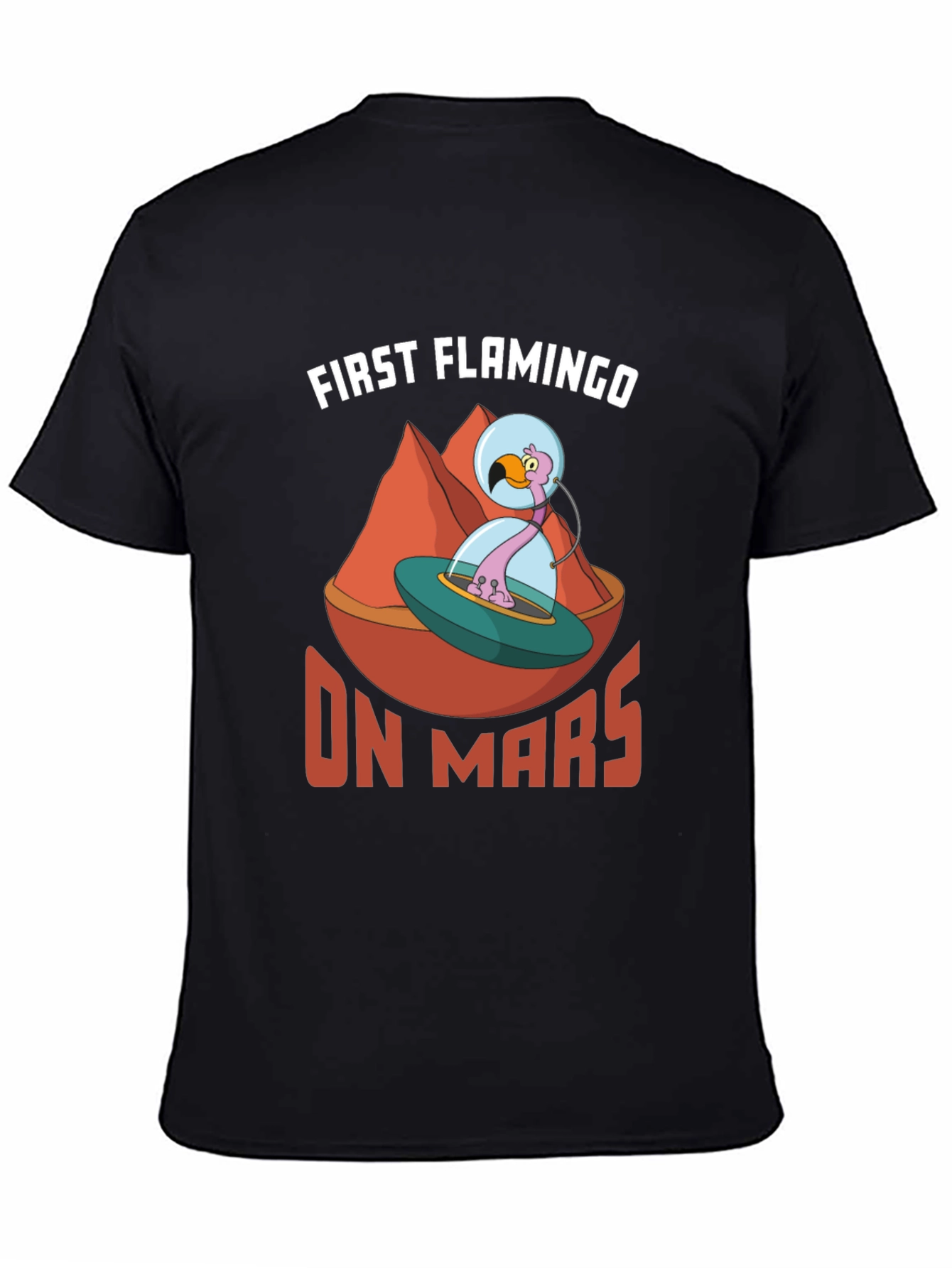 First Flamingo On Mars Graphic T-Shirt
