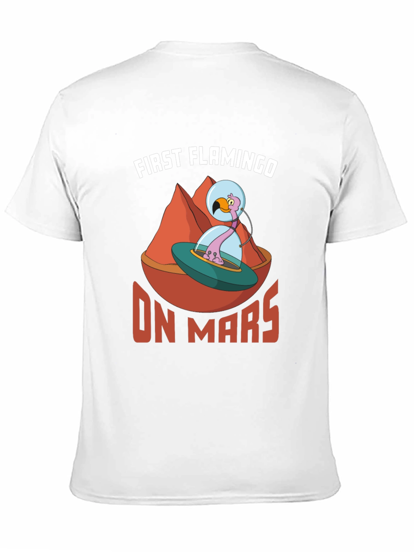 First Flamingo On Mars Graphic T-Shirt