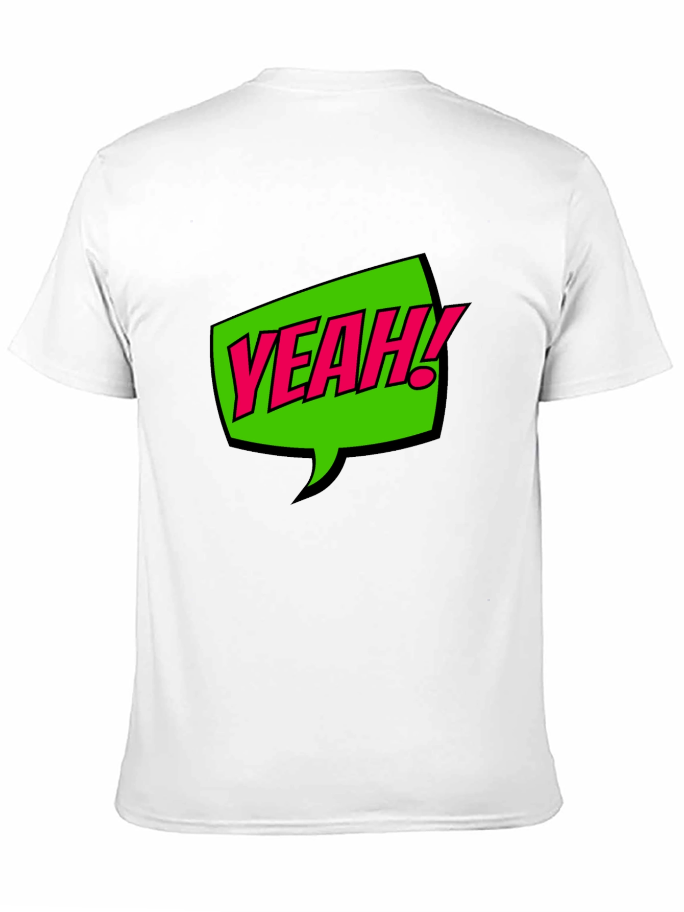 YEAH! Graphic Print Crew Neck T-Shirt - Black