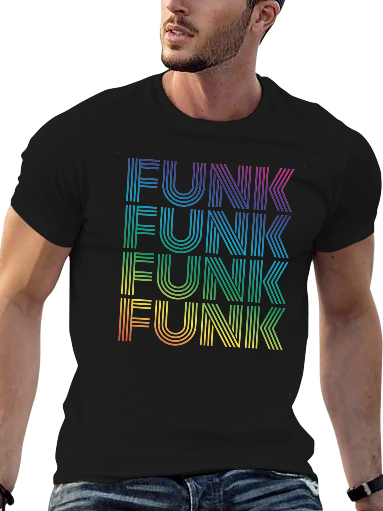 Retro Funk T-Shirt - Groovy Rainbow Graphic Tee