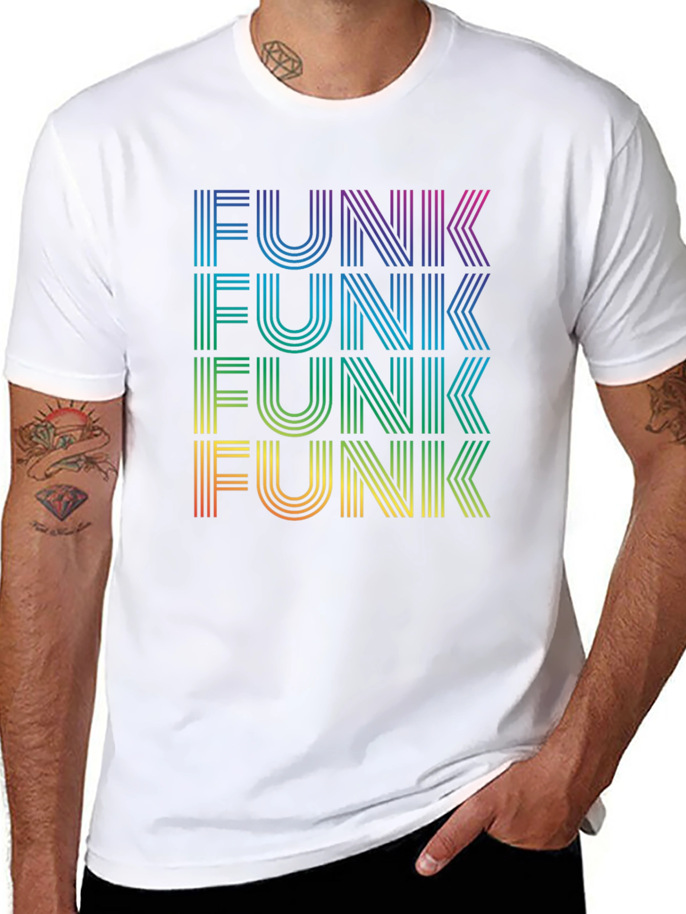 Retro Funk T-Shirt - Groovy Rainbow Graphic Tee