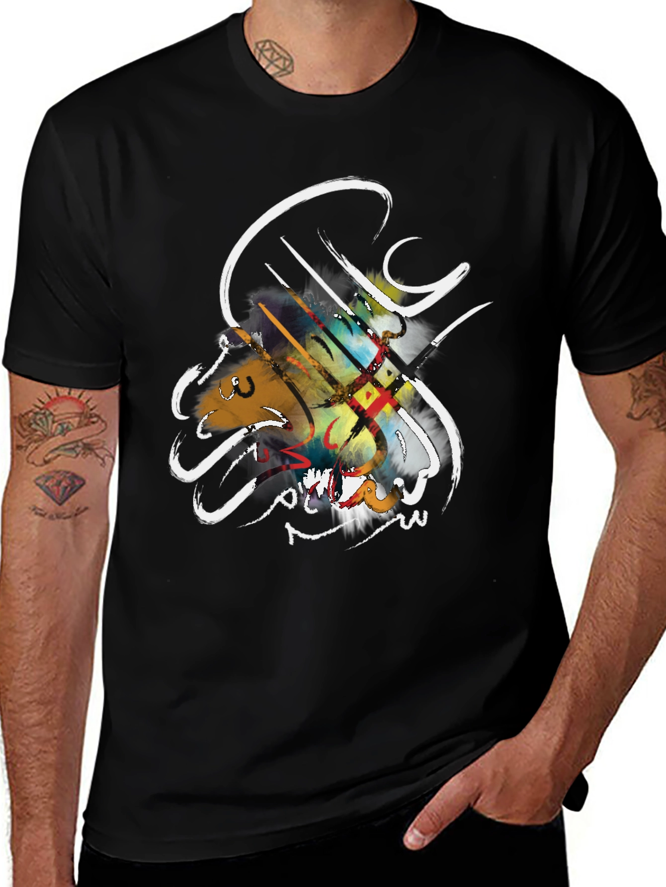 Artistic Calligraphy T-Shirt - Modern Design
