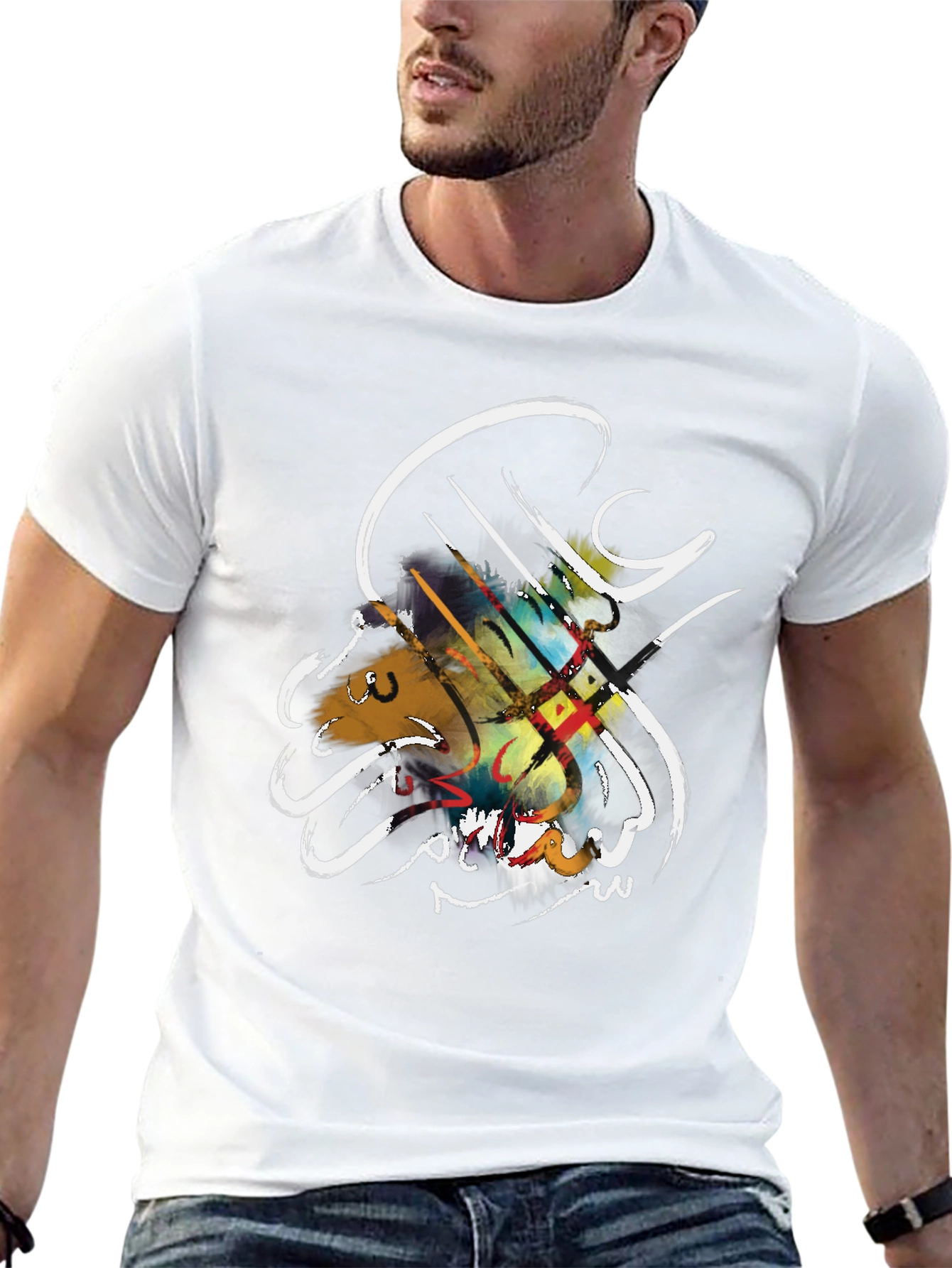 Artistic Calligraphy T-Shirt - Modern Design