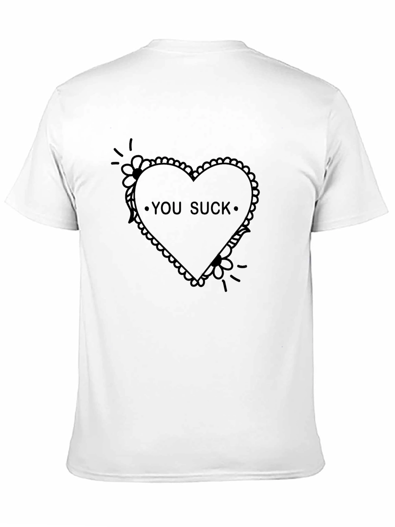 You Suck Heart Graphic T-Shirt - Edgy Unisex Tee
