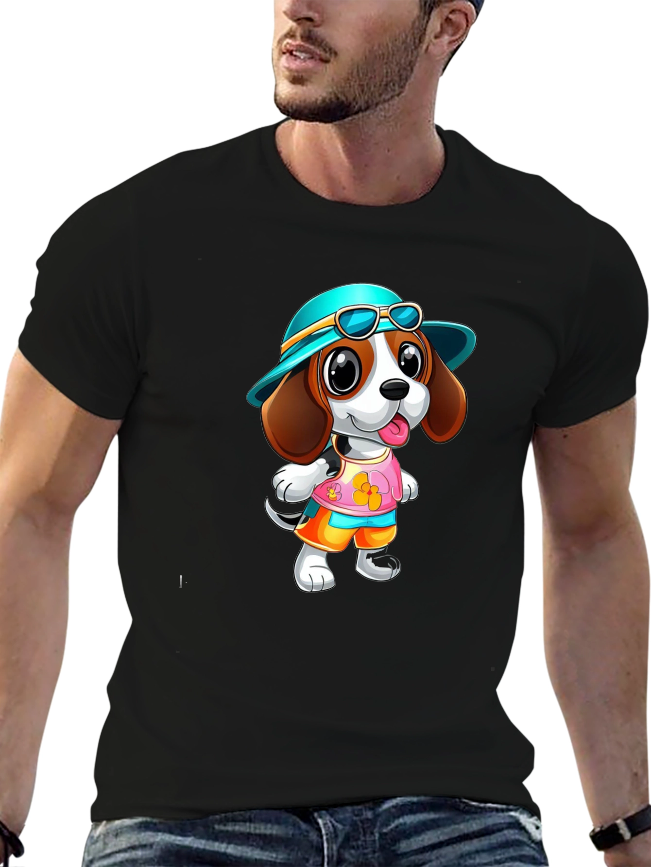 Cartoon Dog T-Shirt - Cute Pet Graphic Tee