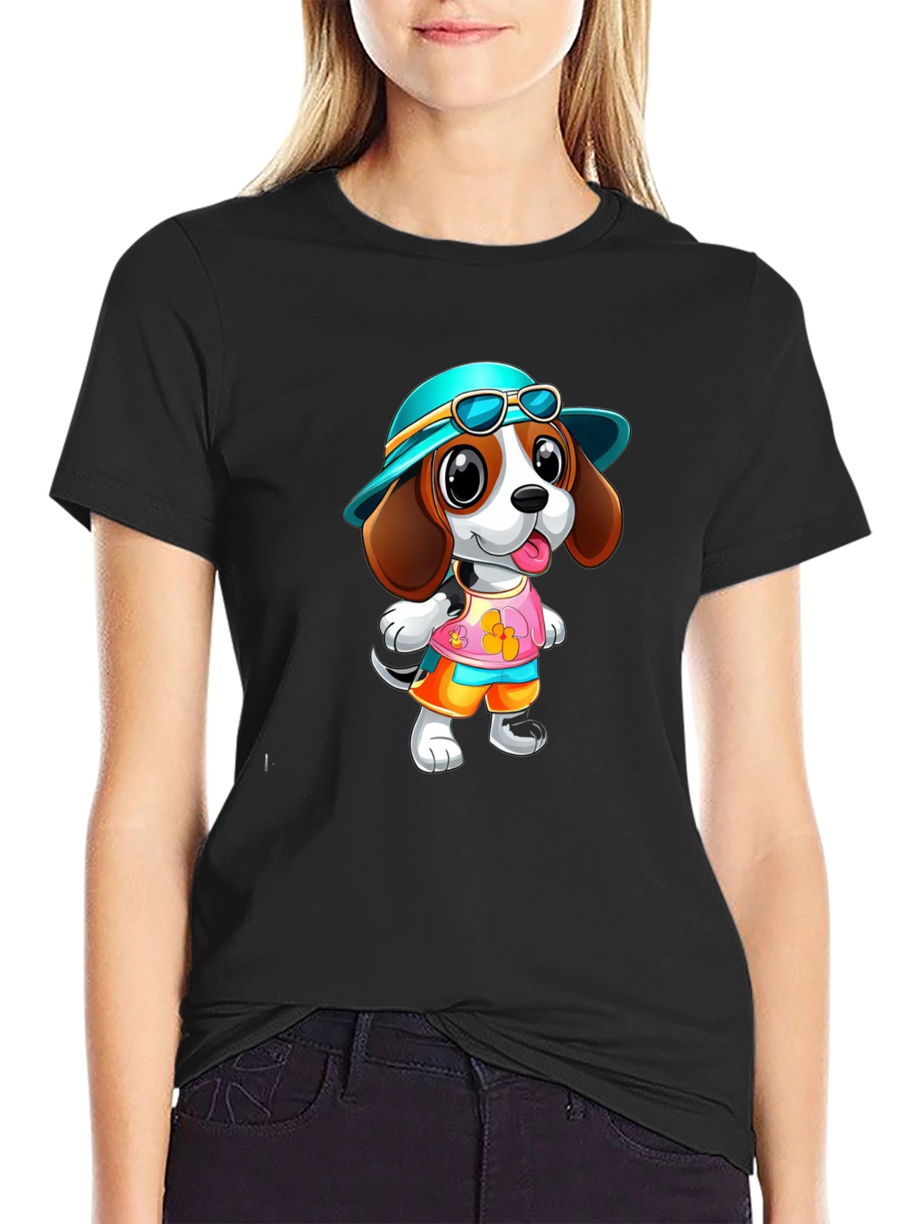 Cartoon Dog T-Shirt - Cute Pet Graphic Tee