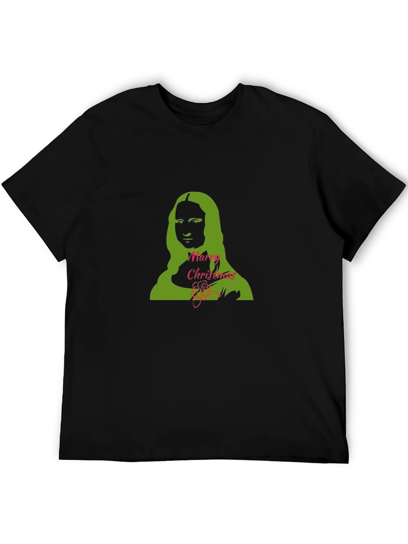 Mona Lisa Merry Christmas Graphic Tee