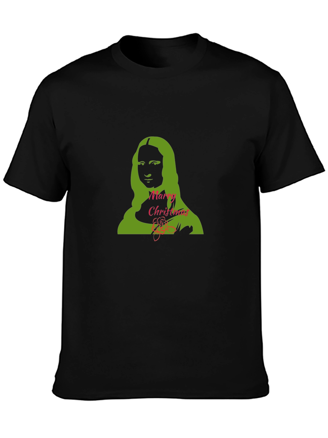 Mona Lisa Merry Christmas Graphic Tee