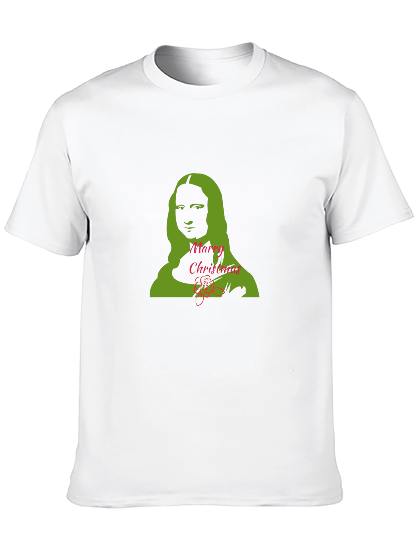 Mona Lisa Merry Christmas Graphic Tee