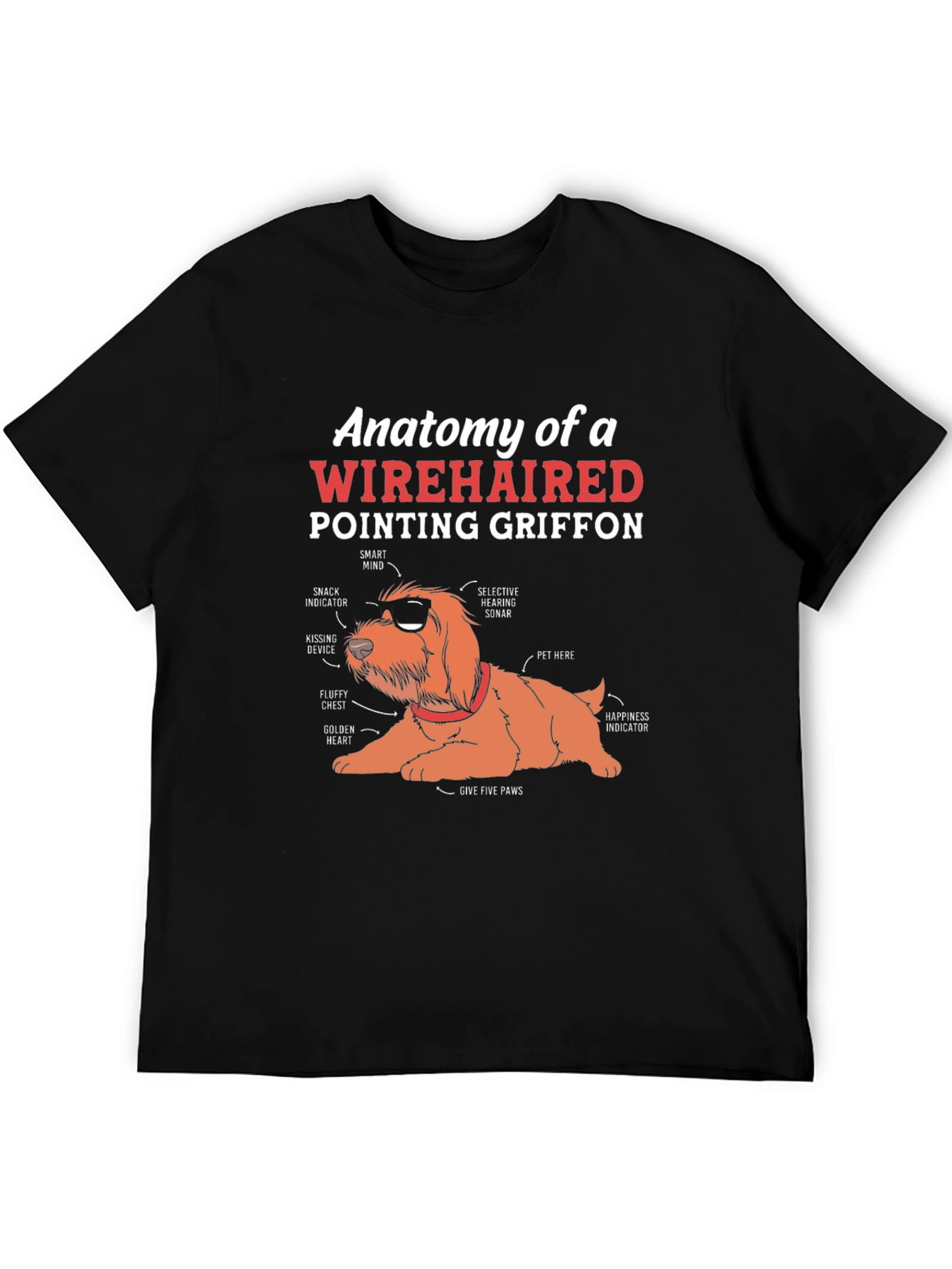 Wirehaired Pointing Griffon Anatomy T-Shirt