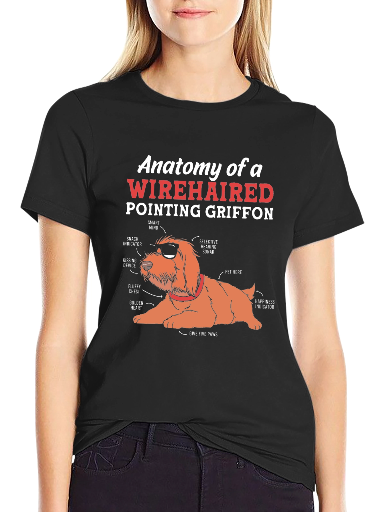Wirehaired Pointing Griffon Anatomy T-Shirt