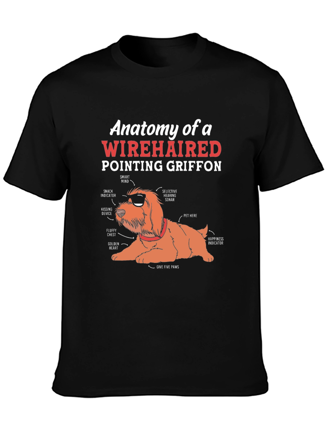 Wirehaired Pointing Griffon Anatomy T-Shirt