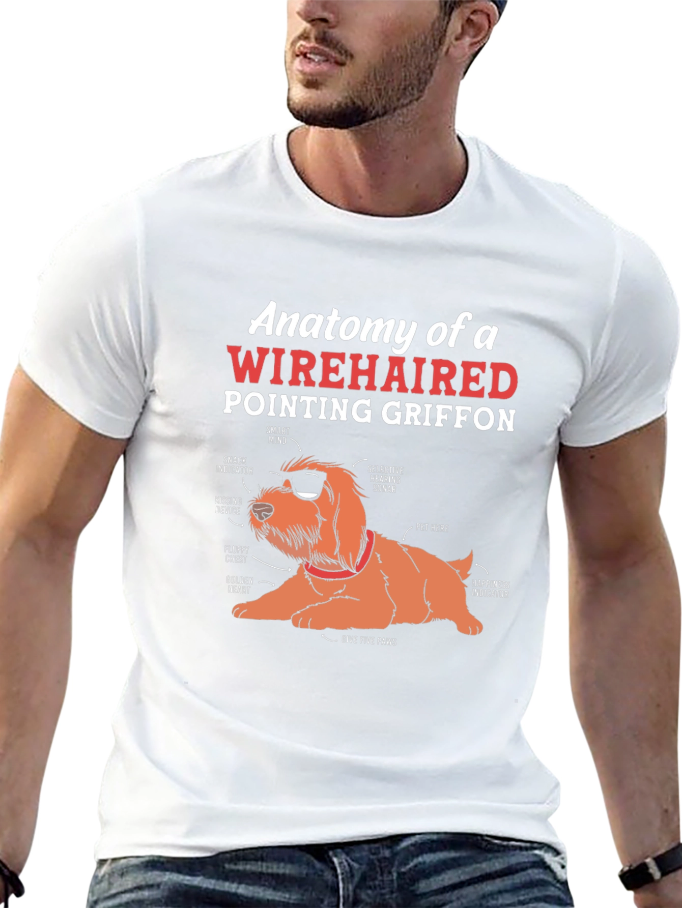 Wirehaired Pointing Griffon Anatomy T-Shirt