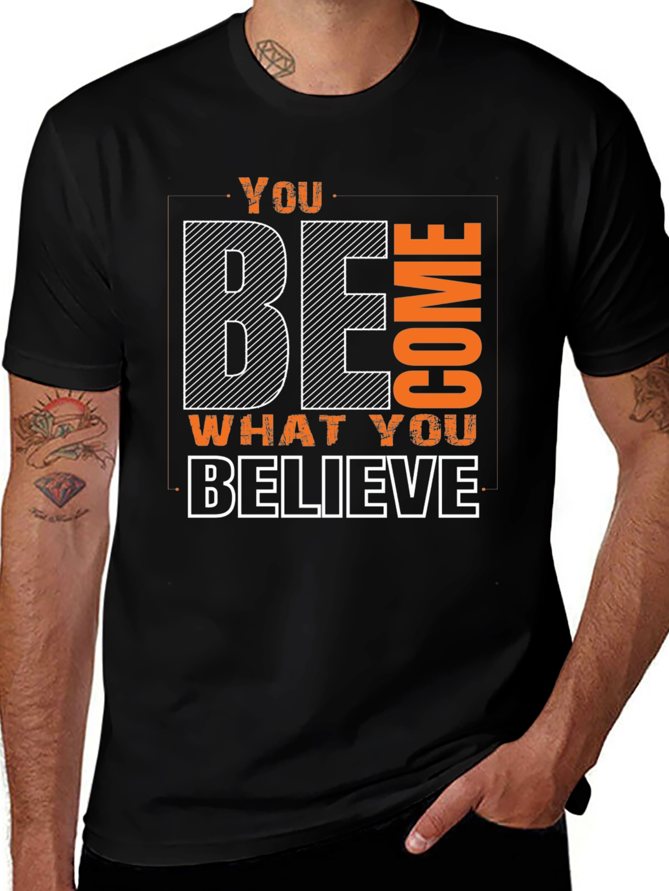 Motivational Graphic Tee: Believe & Become