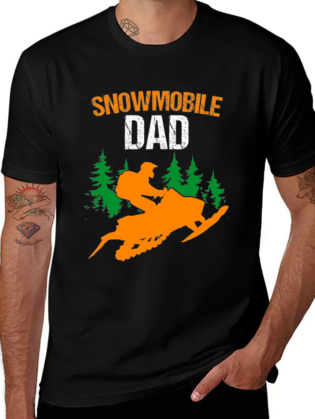 Snowmobile Dad T-Shirt - Ride in Style!