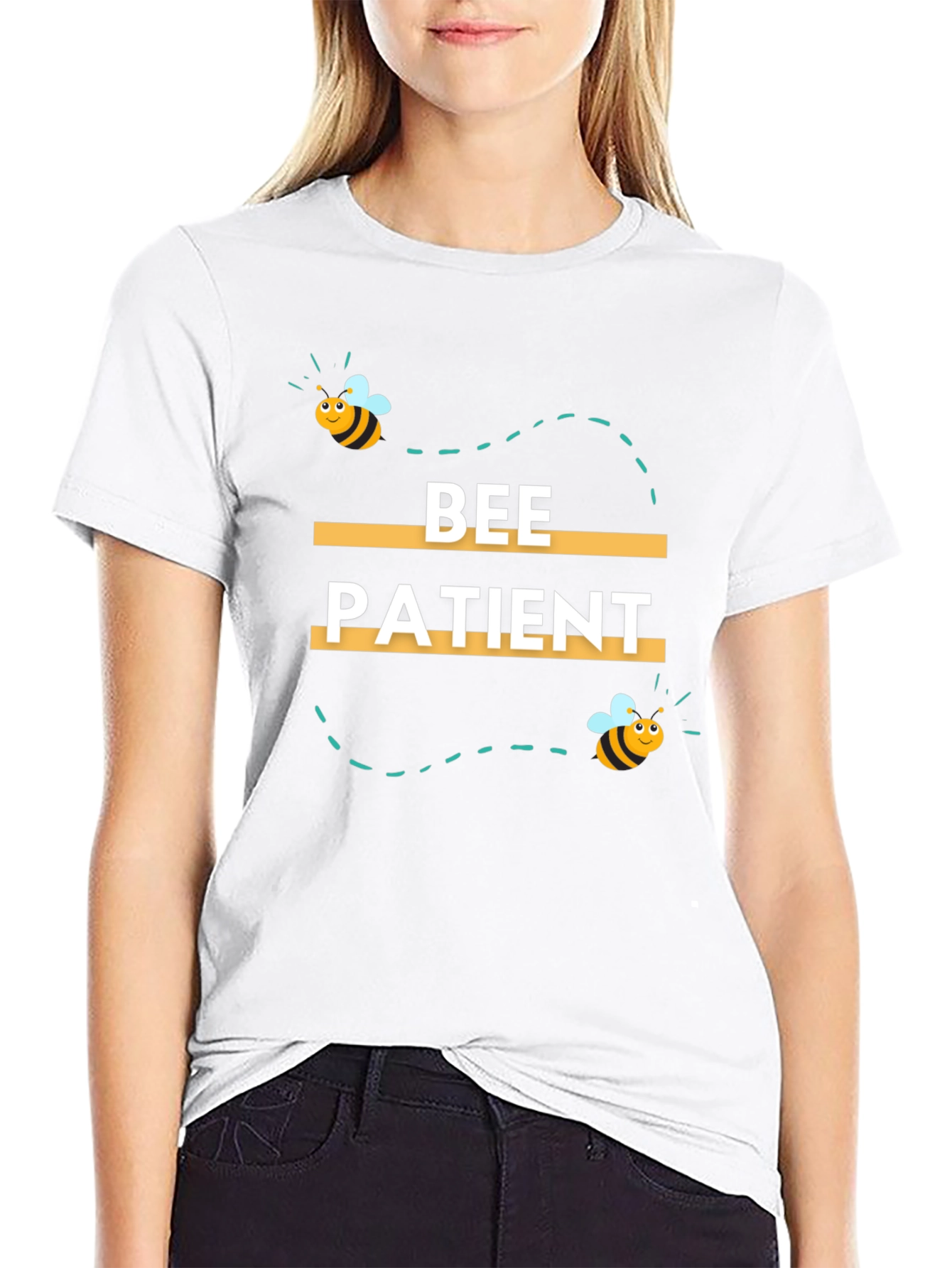 Bee Patient Graphic Print Tee