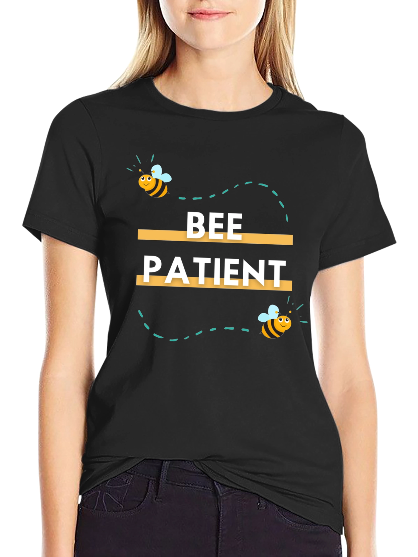 Bee Patient Graphic Print Tee