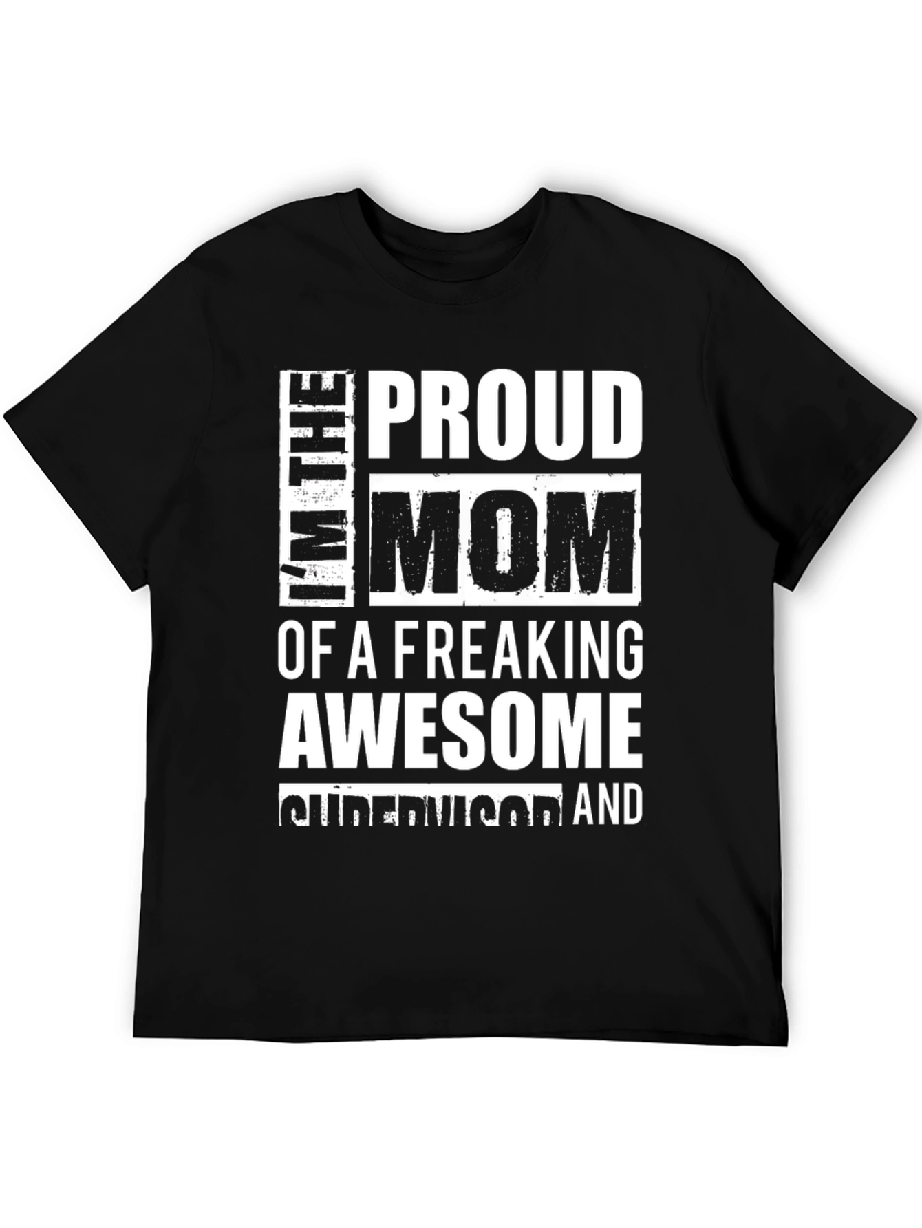 Proud Mom Graphic T-Shirt - Black