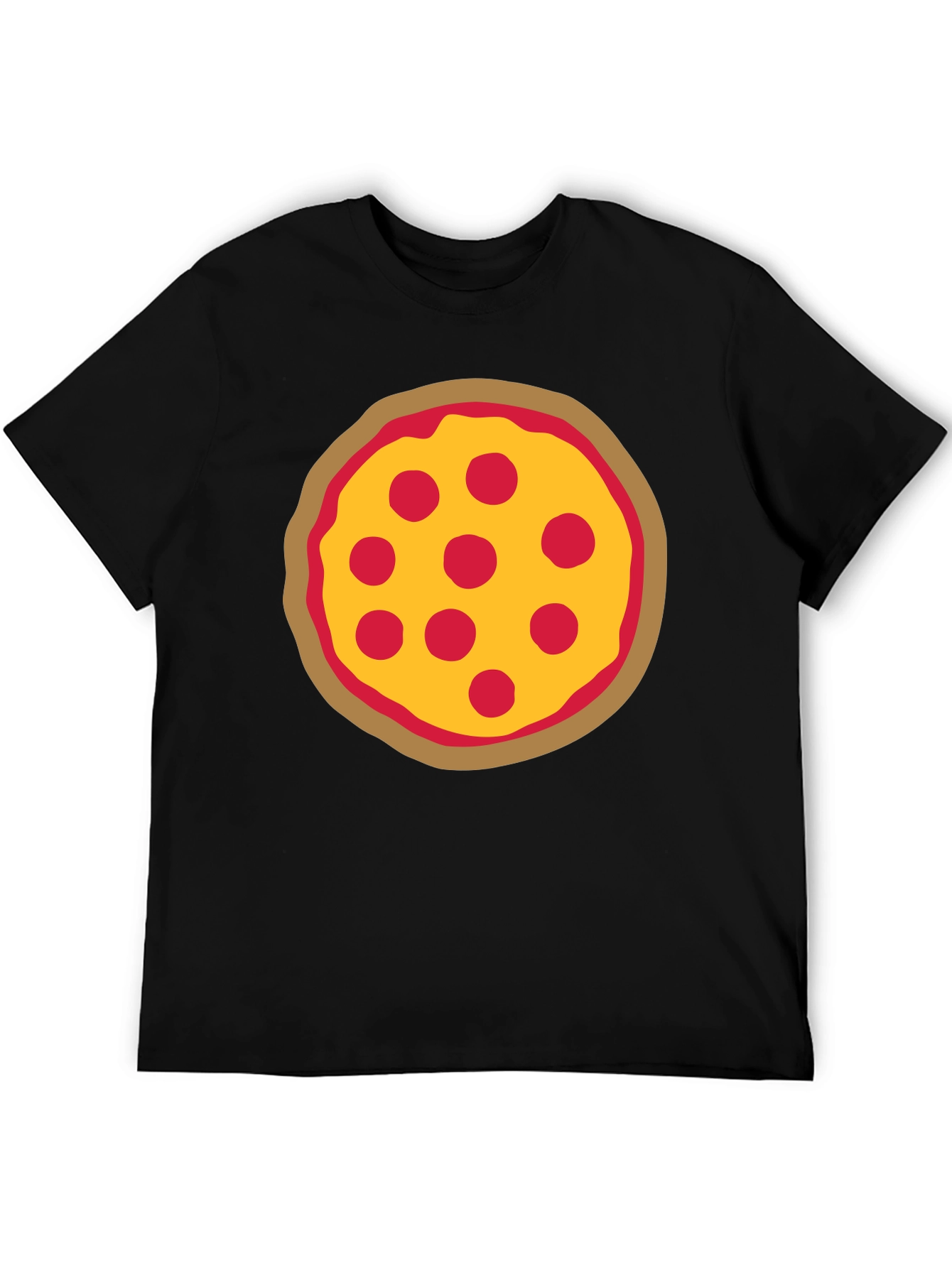 Pizza Graphic Black T-Shirt - Casual Wear