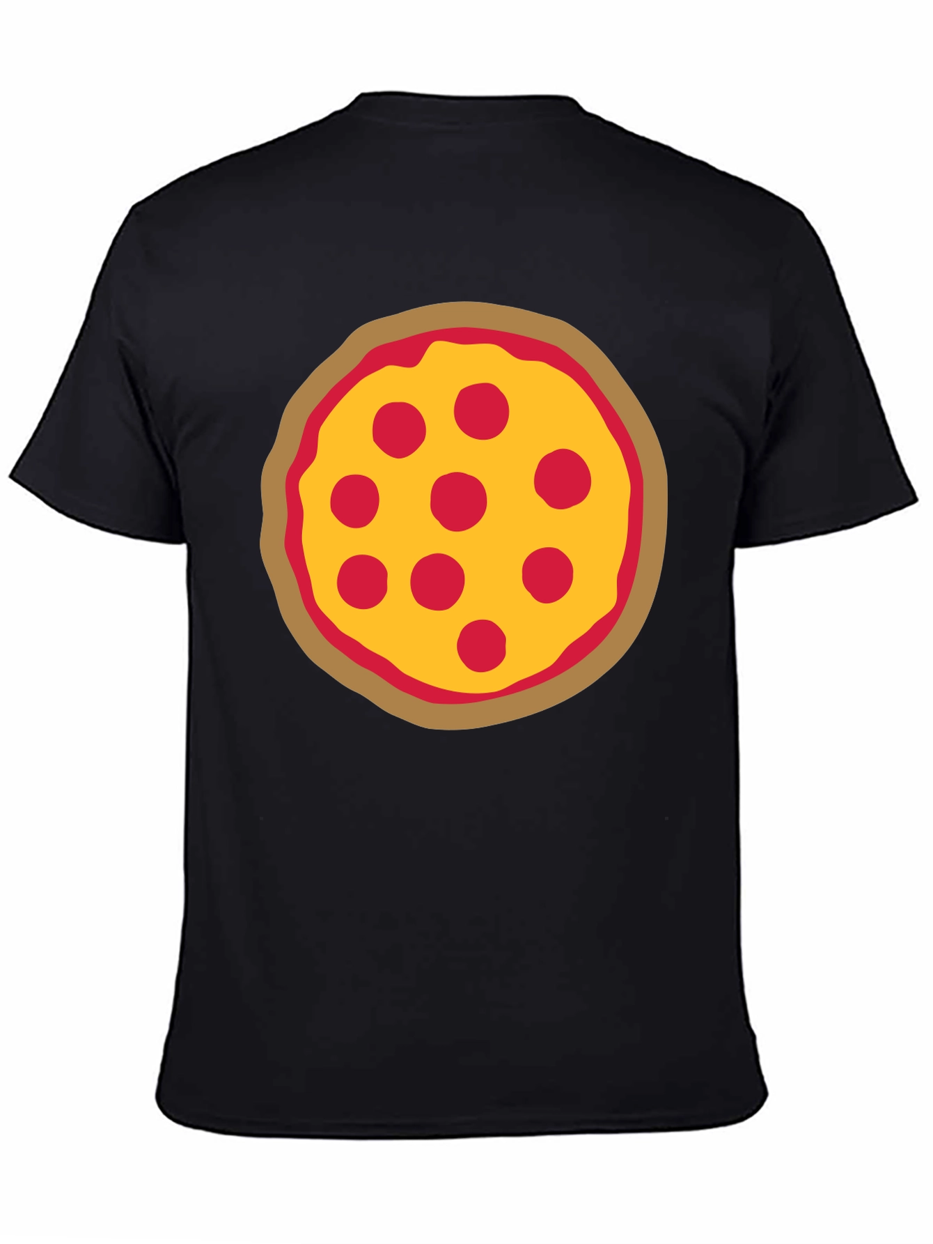 Pizza Graphic Black T-Shirt - Casual Wear