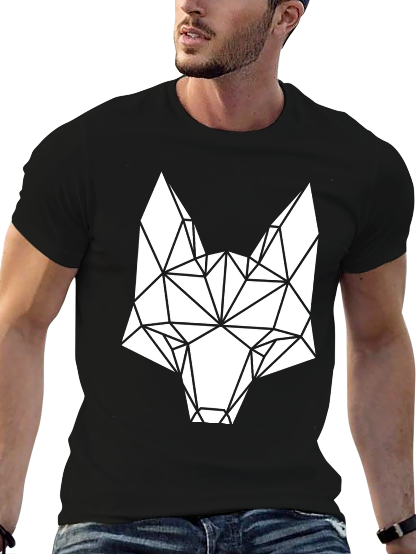 Geometric Fox Tee - Modern Graphic Print Shirt