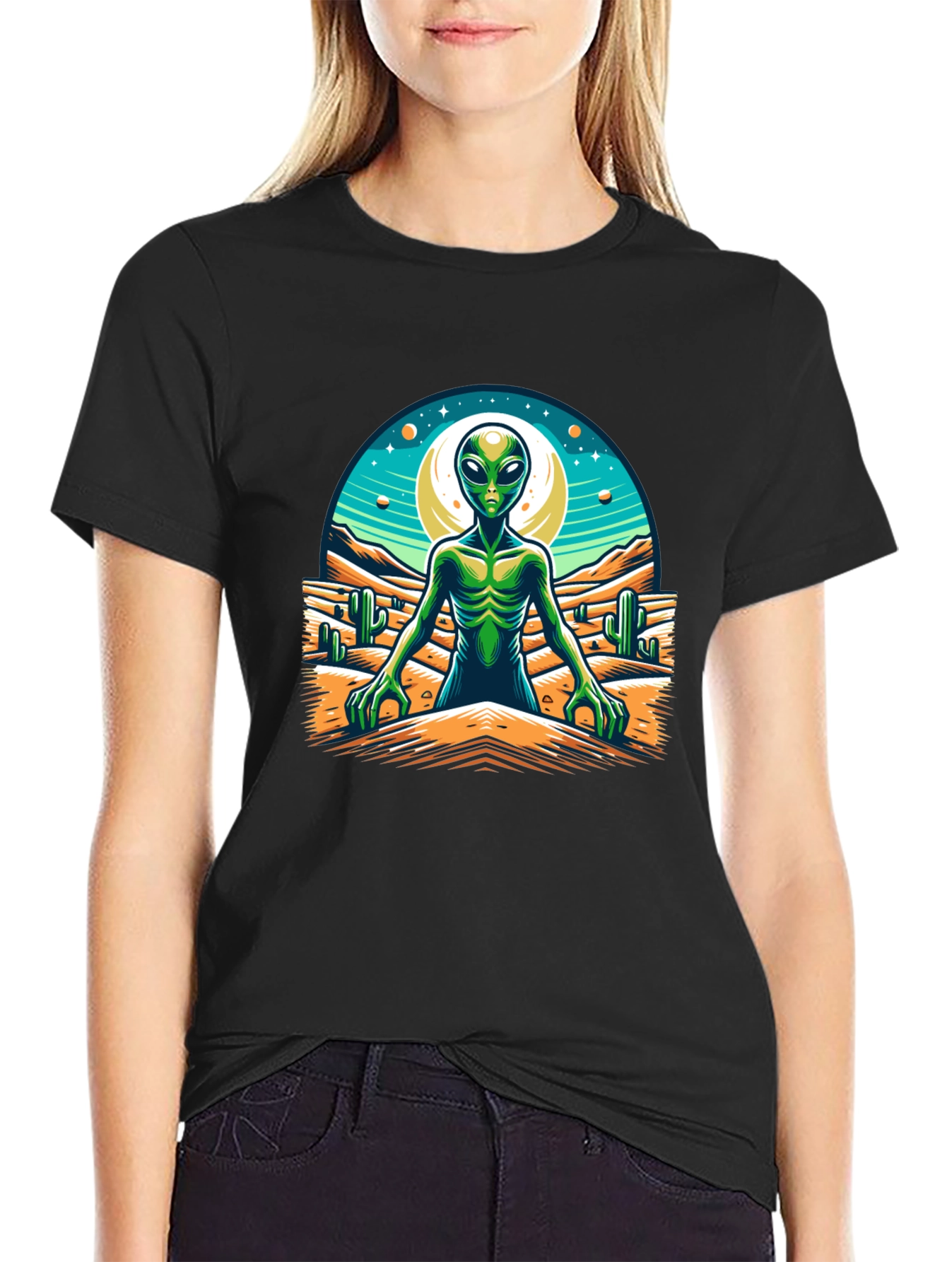 Alien Desert Graphic Tee - Black