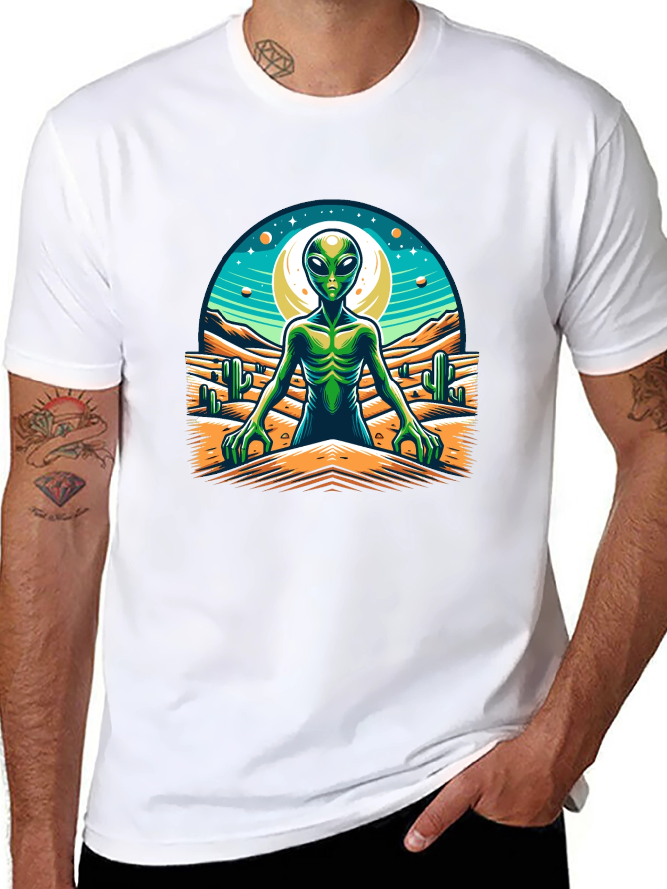 Alien Desert Graphic Tee - Black